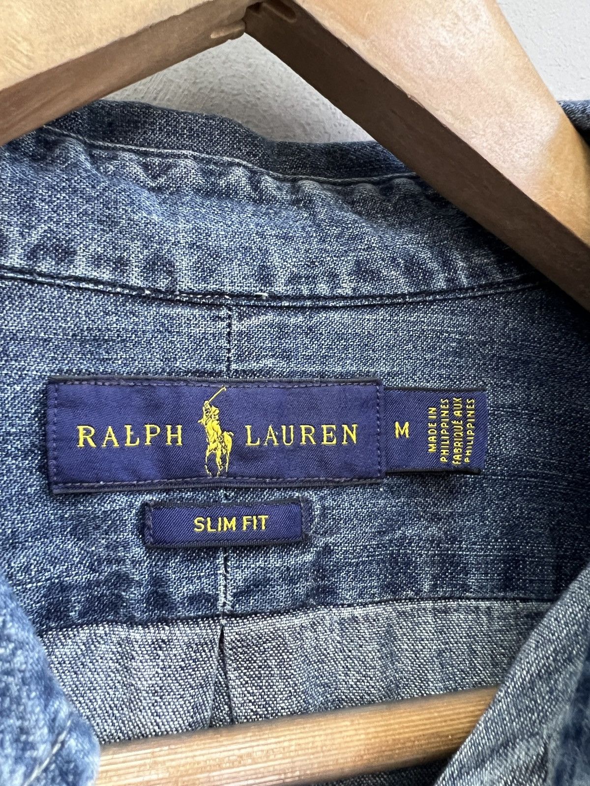 Polo Ralph Lauren Ralph Lauren Blue Shirt denim button up Vintage Style Size US M / EU 48-50 / 2 - 6 Thumbnail