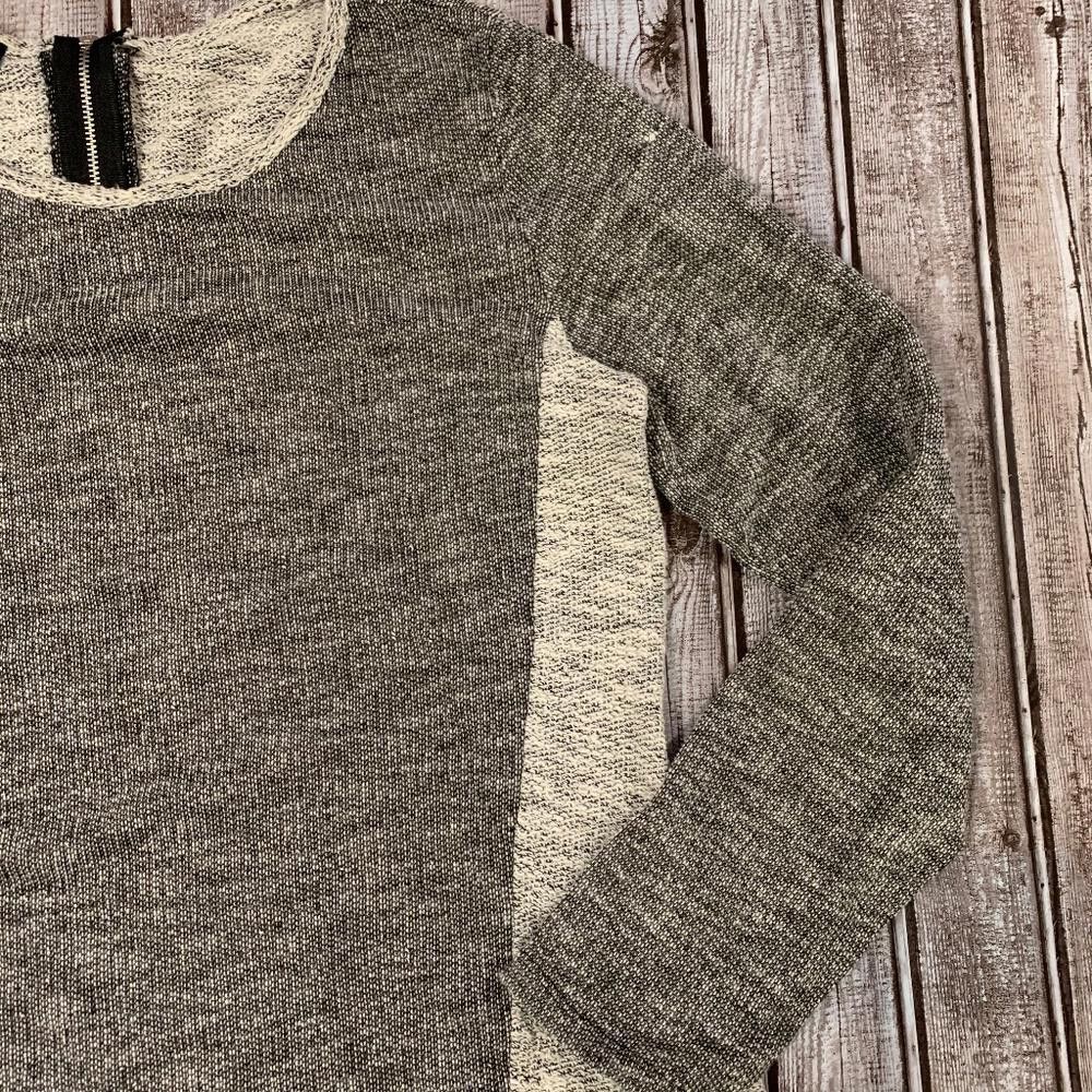 Designer AB Studio Knit Colorblock Zipper Back Sweater, XL Size XL / US 12-14 / IT 48-50 - 5 Thumbnail