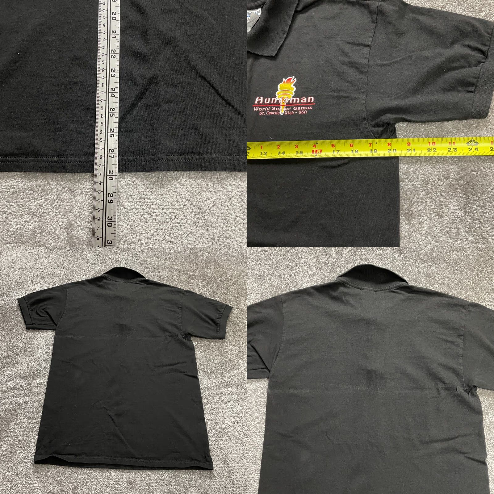 Gildan Gildan Polo Shirt Mens M Black Vintage Huntsman World Senior Games Utah Size US M / EU 48-50 / 2 - 8 Thumbnail