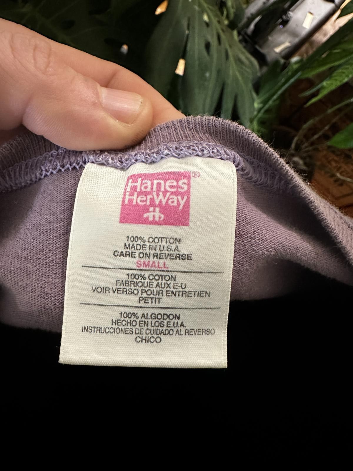 Hanes Hanes HerWay Cotton T-Shirt - Small - Lavender Size S / US 4 / IT 40 - 2 Thumbnail