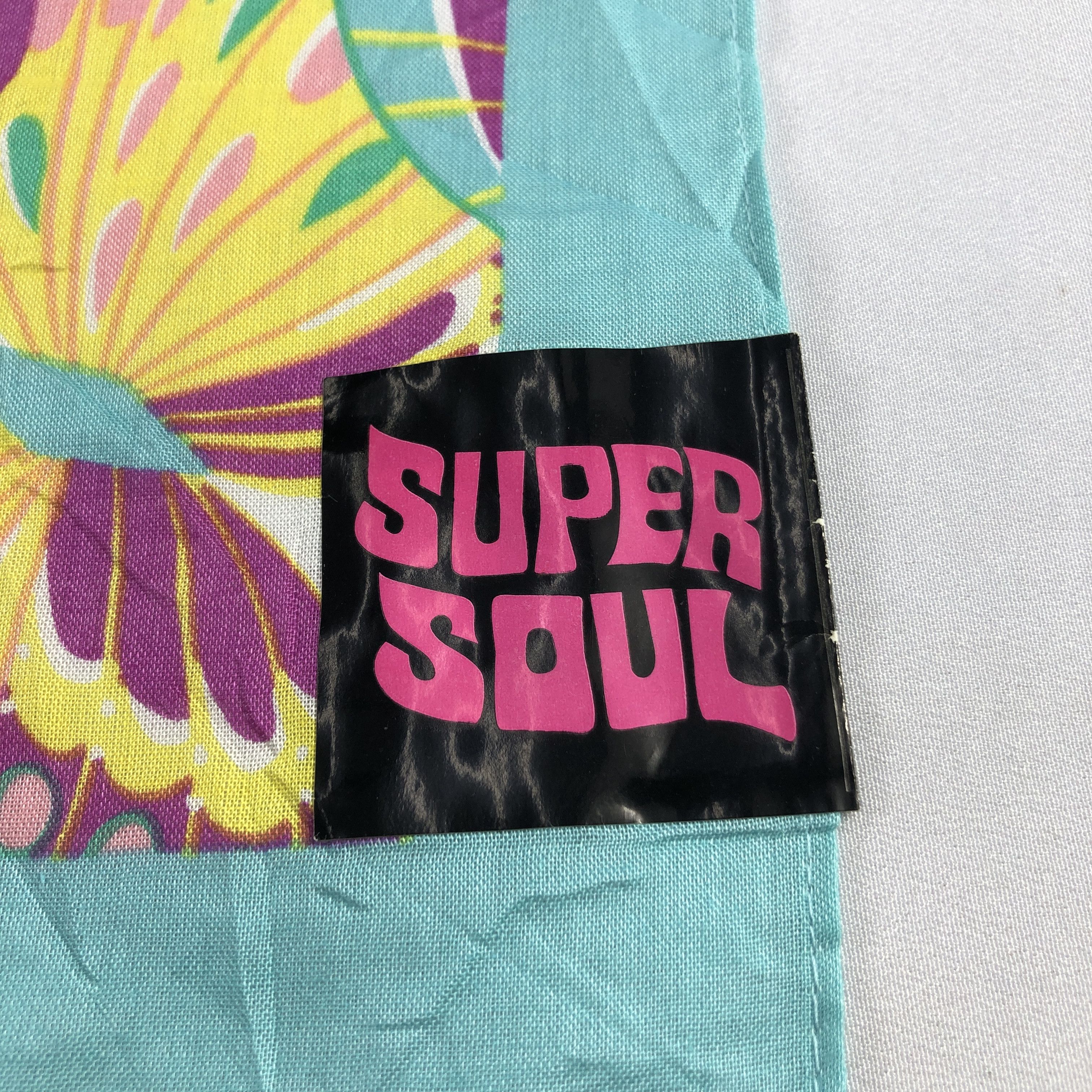 Vintage Super Soul Handkerchief Neckerchief Bandana H2588 Size ONE SIZE - 3 Thumbnail