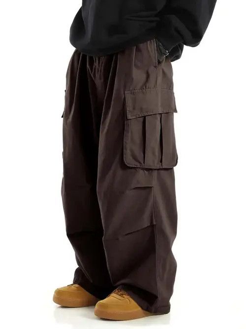 Japanese Brand Brown Parachute Multi-Pocket Sweatpants Gorpcore Cargo Size US 32 / EU 48 - 3 Thumbnail
