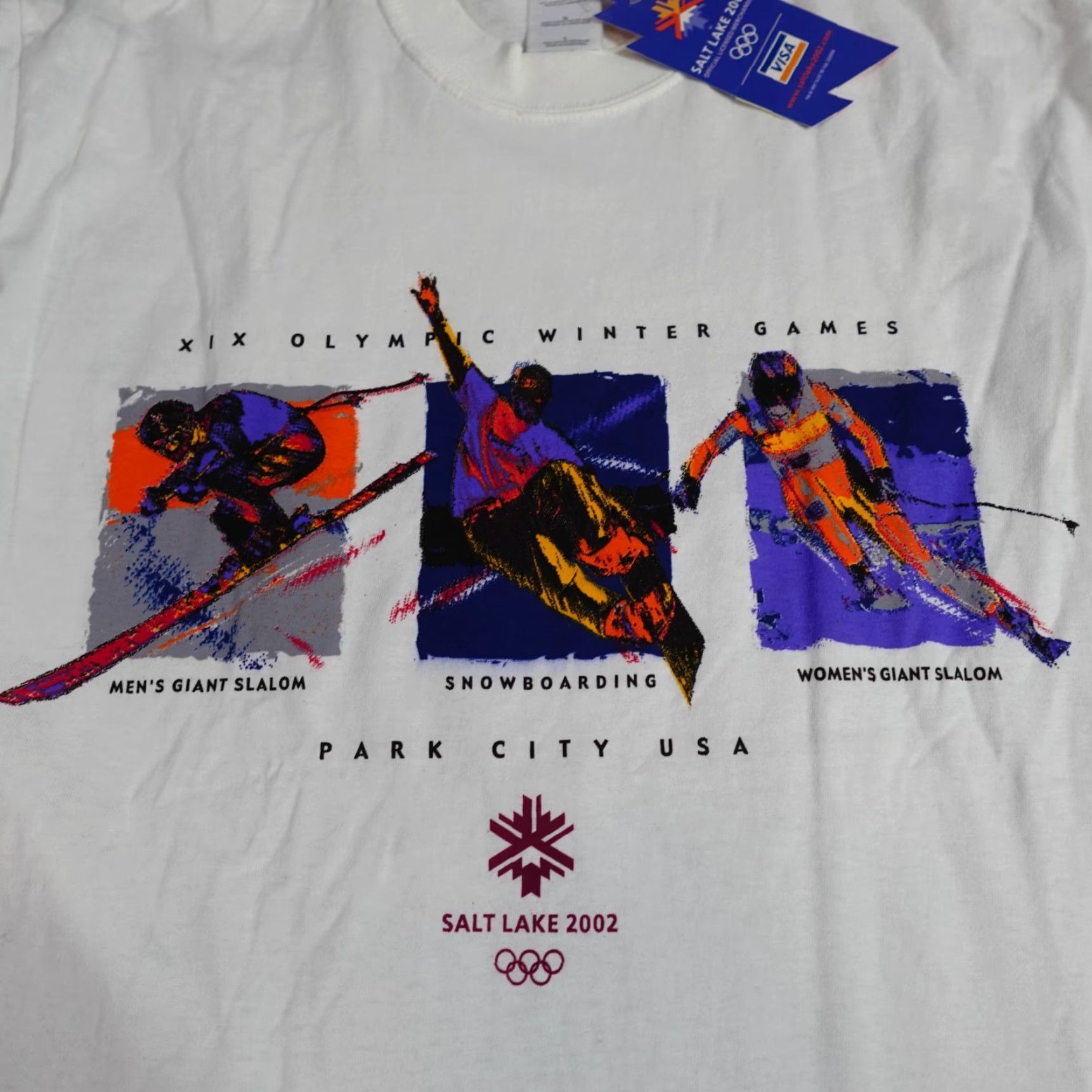 Vintage VINTAGE American Vintage Shirt Mens M White Slalom Snowboarding 1990s USA Winter Crew Neck Short Sleeve T-Shirt Size M Size US M / EU 48-50 / 2 - 2 Thumbnail