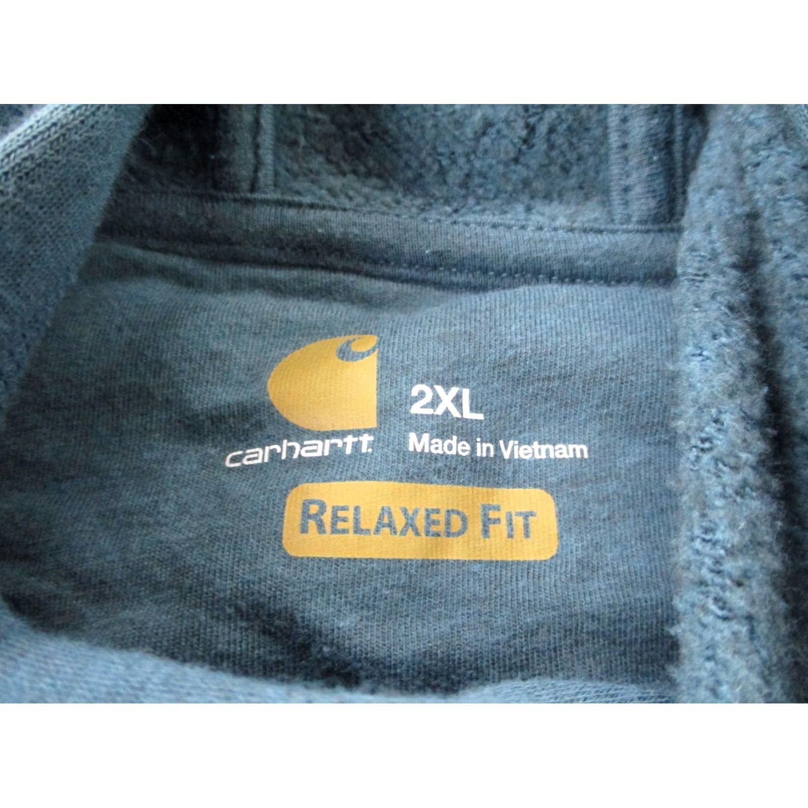 Carhartt Carhartt Hoodie Men 2XL Relaxed Blue Pockets Hooded Thermal Knit Sweatshirt Sweatshirt Logo Outdoor Workwear 90s style Mens Size US XXL / EU 58 / 5 - 6 Thumbnail