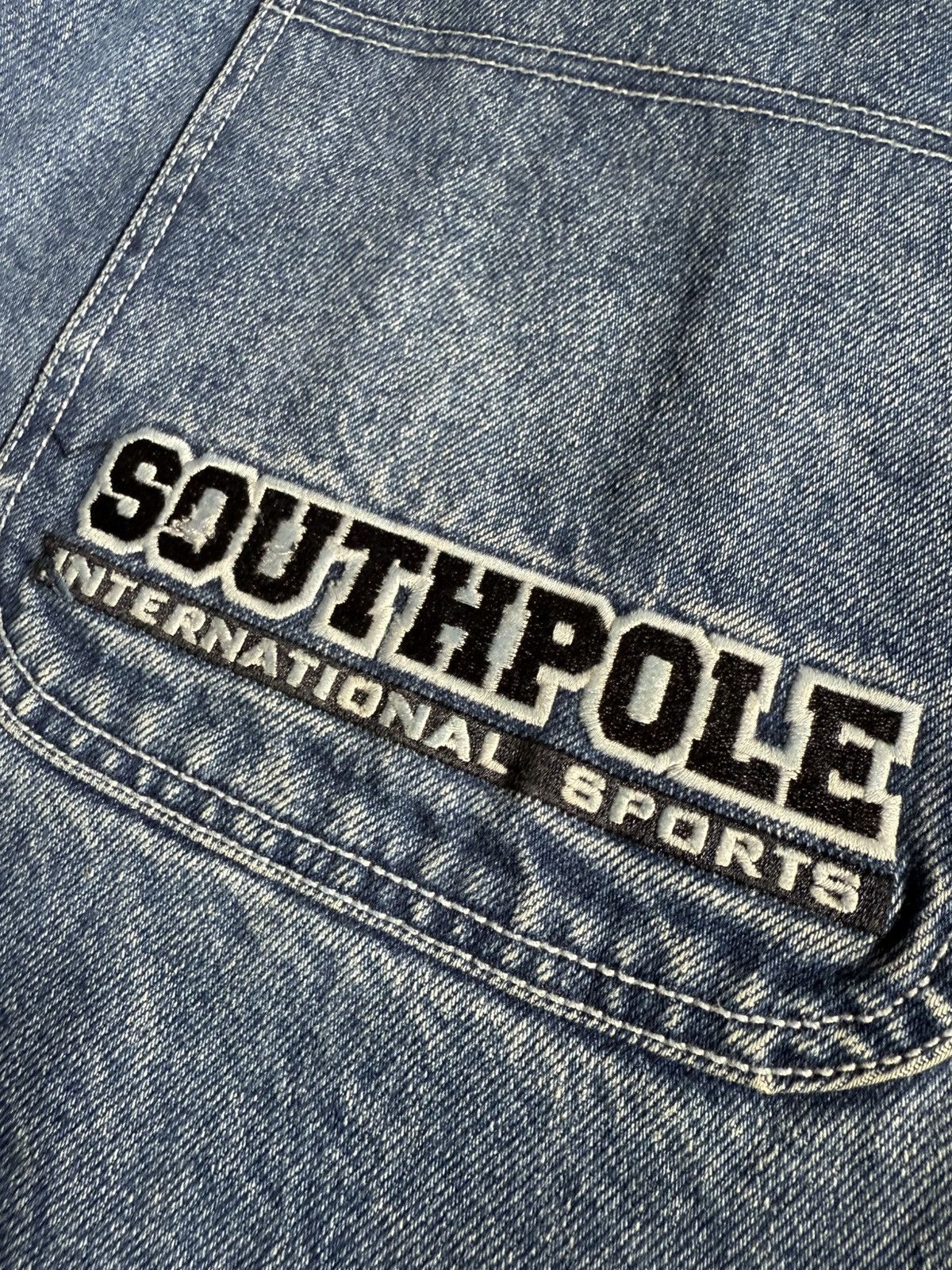 Vintage South Pole Massive Baggy Embroidered Rap Skate Y2k Jeans Size US 32 / EU 48 - 6 Thumbnail