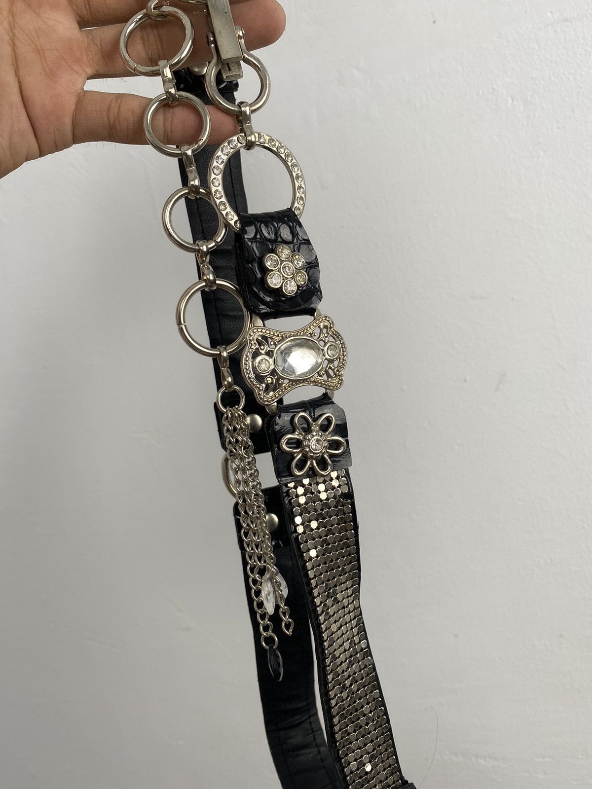 If Six Was Nine × Japanese Brand × Le Grande Bleu (L.G.B.) Black crystal belt Size ONE SIZE - 3 Thumbnail