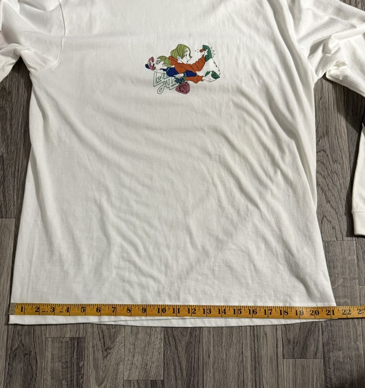 Japanese Brand Left Alone Japanese Brand White Long Sleeve Phone Sex Tee Size US L / EU 52-54 / 3 - 8 Thumbnail