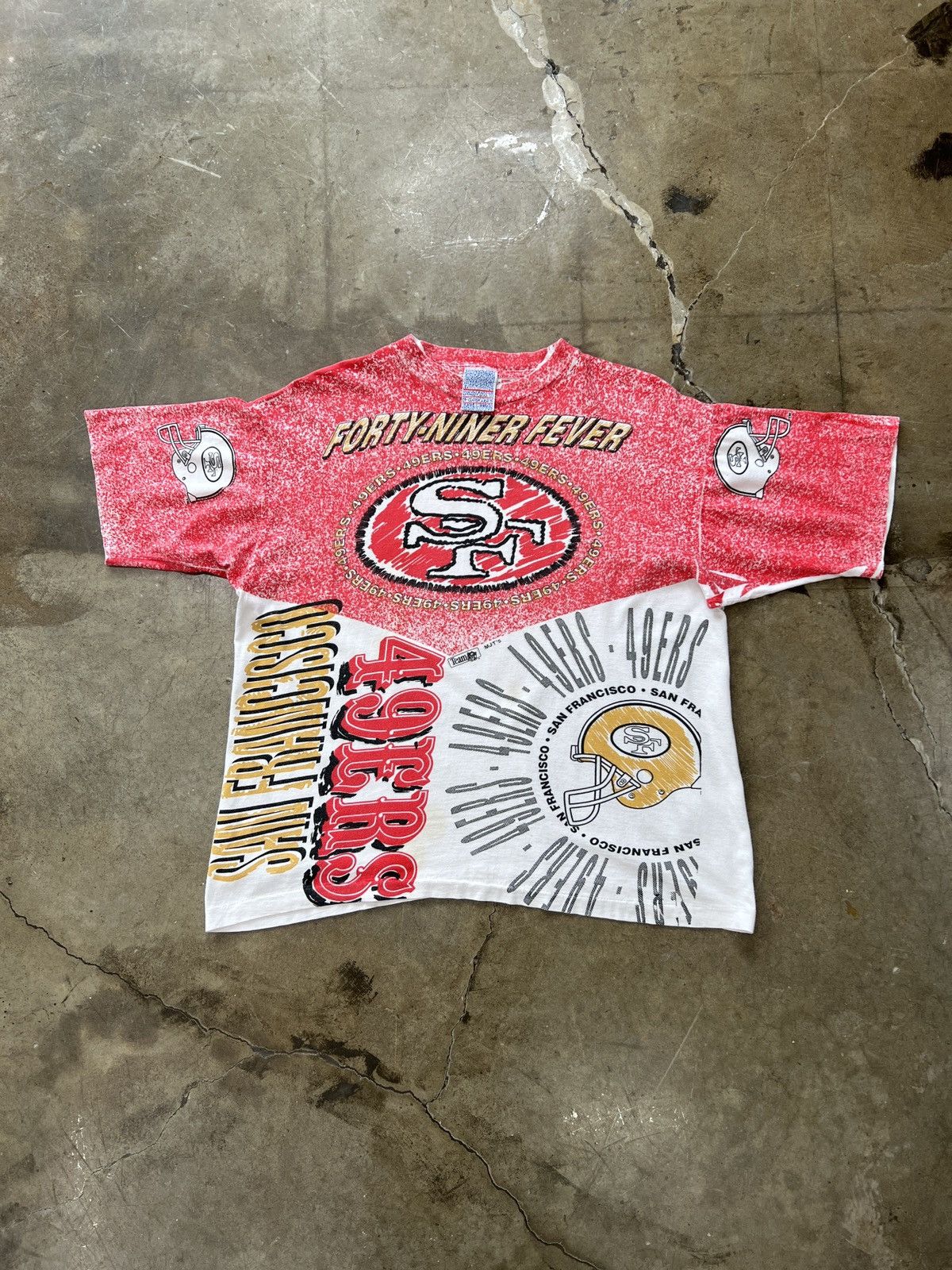 NFL × Vintage Vintage San Francisco 49ers AOP Single Stitch Tee Large Size US L / EU 52-54 / 3 - 2 Thumbnail