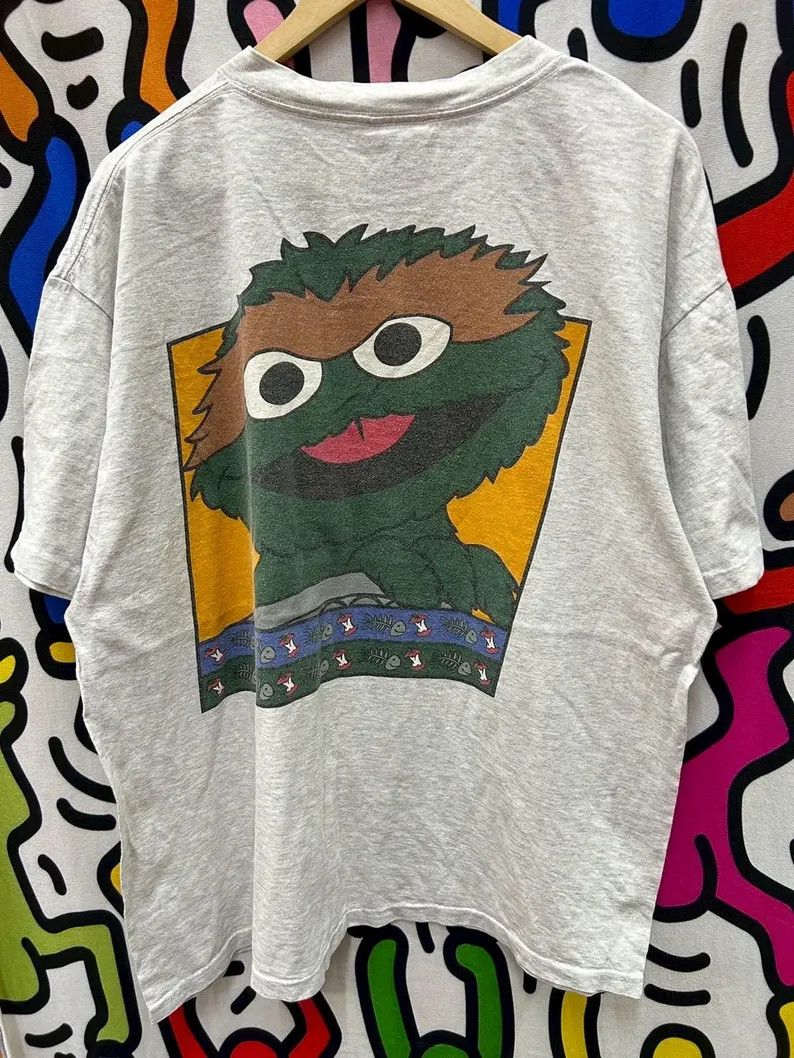 Vintage Vintage 90s Oscar Sesame Street tshirt size XL Size US XL / EU 56 / 4 - 2 Thumbnail