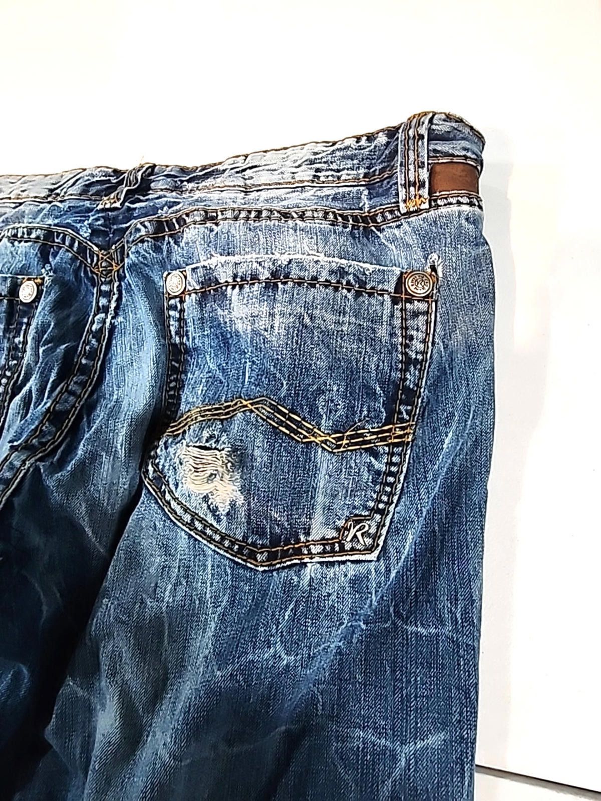 Other Rivet De Cru Big Baggy Jeans Distressed USA Actual 40W x 32L Size US 40 / EU 56 - 17 Thumbnail