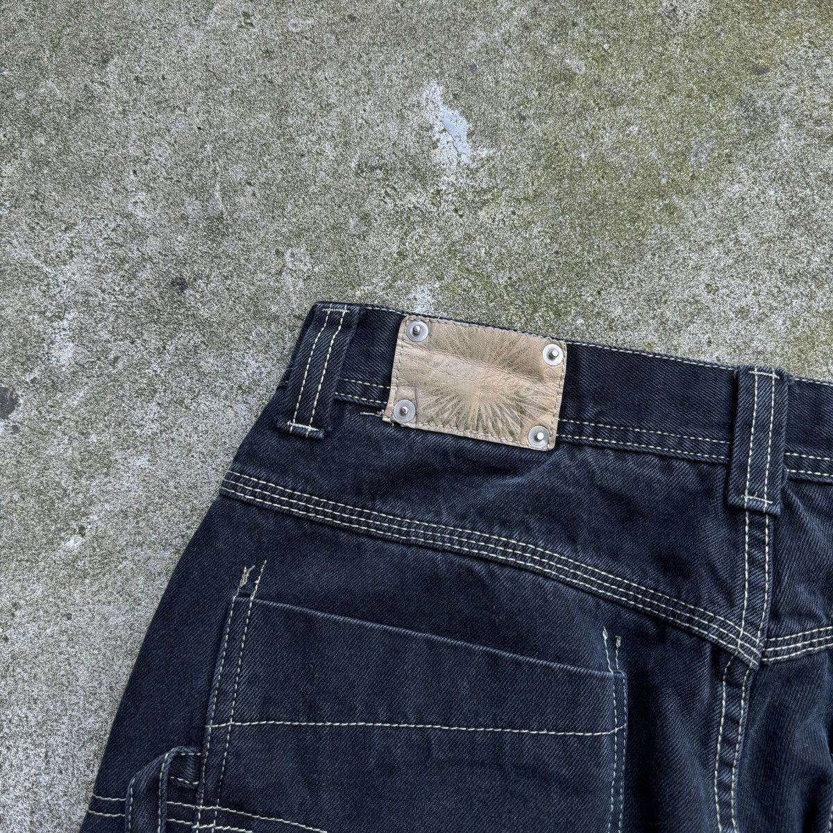 Vintage Y2K Baggy Faded Thrashed Wide Leg Skater Jeans ERD Grunge Size US 32 / EU 48 - 9 Thumbnail