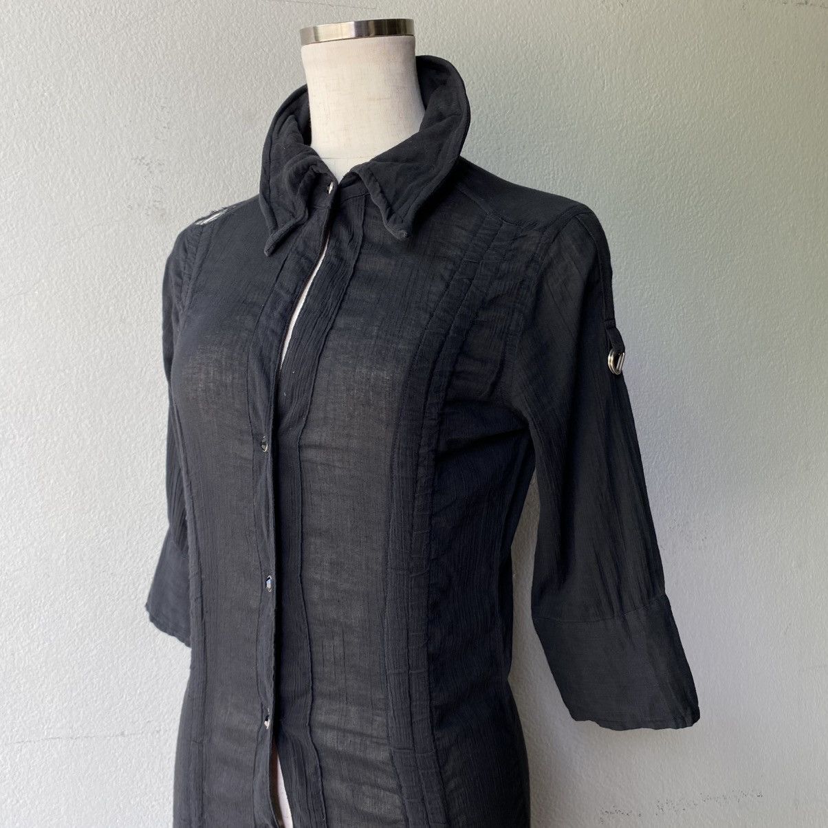 Designer × Japanese Brand GHOST of HARLEM Black Drawstring Bodycon Dress Size S / US 4 / IT 40 - 20 Thumbnail