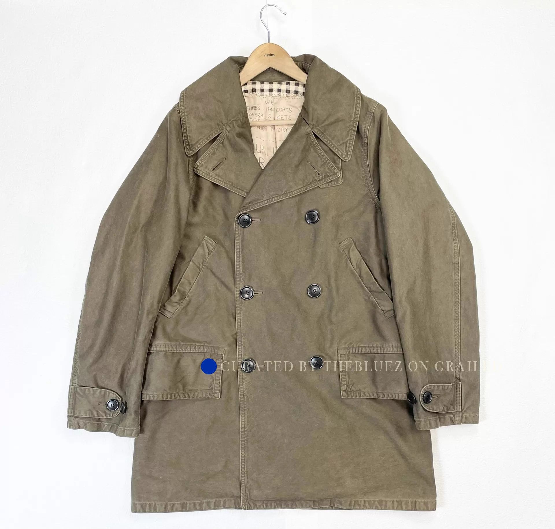 Visvim Double-Breasted Beige Coat in Size M Size US M / EU 48-50 / 2 - 1 Thumbnail