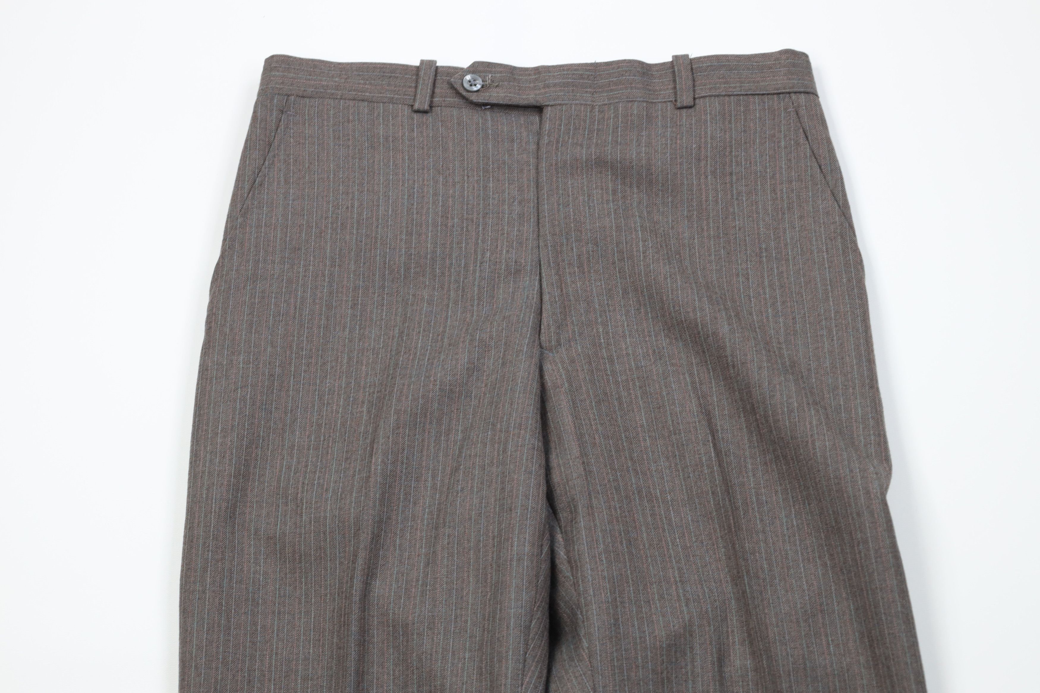 Vintage Vintage 60s 70s Streetwear Pinstriped Wide Leg Pants USA Size US 29 - 2 Thumbnail