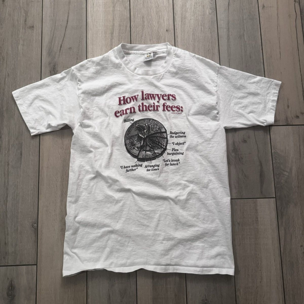 JNCO Vintage 90s Made In Usa White And Red Humor Graphic Tee L Size US L / EU 52-54 / 3 - 1 Thumbnail