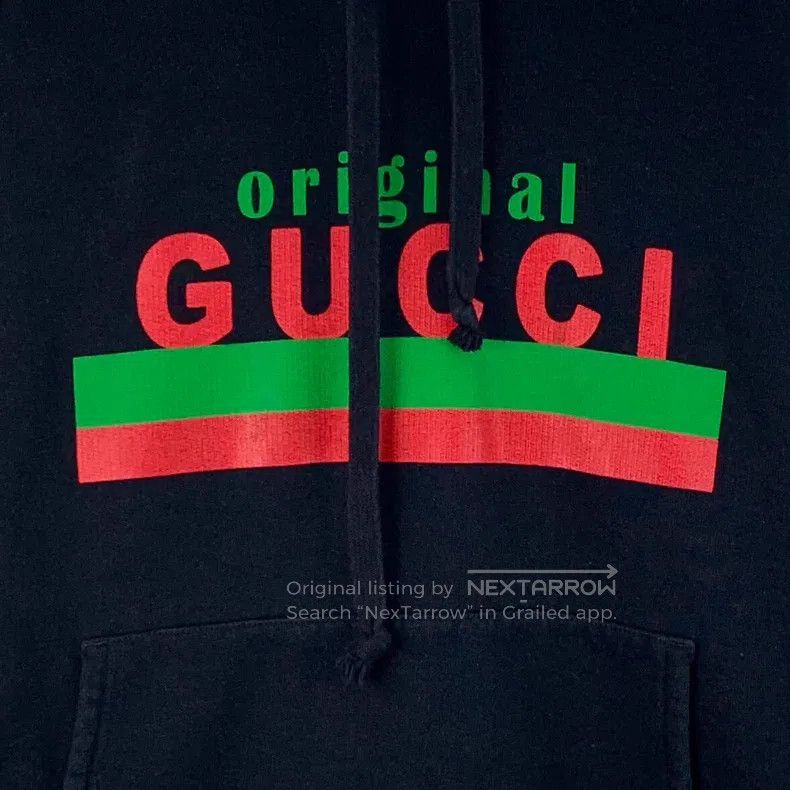 Gucci Gucci Black logo striped printed cotton hooded drawstring Size US XS / EU 42 / 0 - 4 Thumbnail