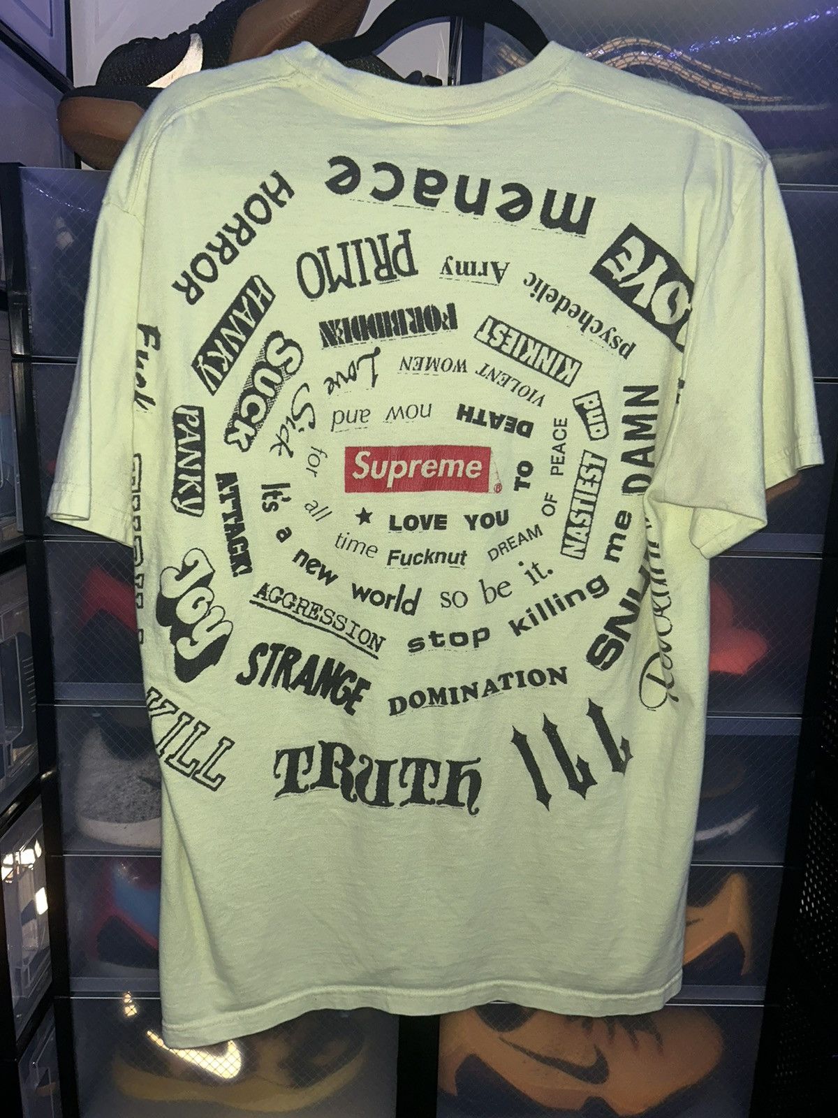 Supreme Supreme Spiral Tee Bright Yellow SS21 size Large Size US L / EU 52-54 / 3 - 5 Thumbnail