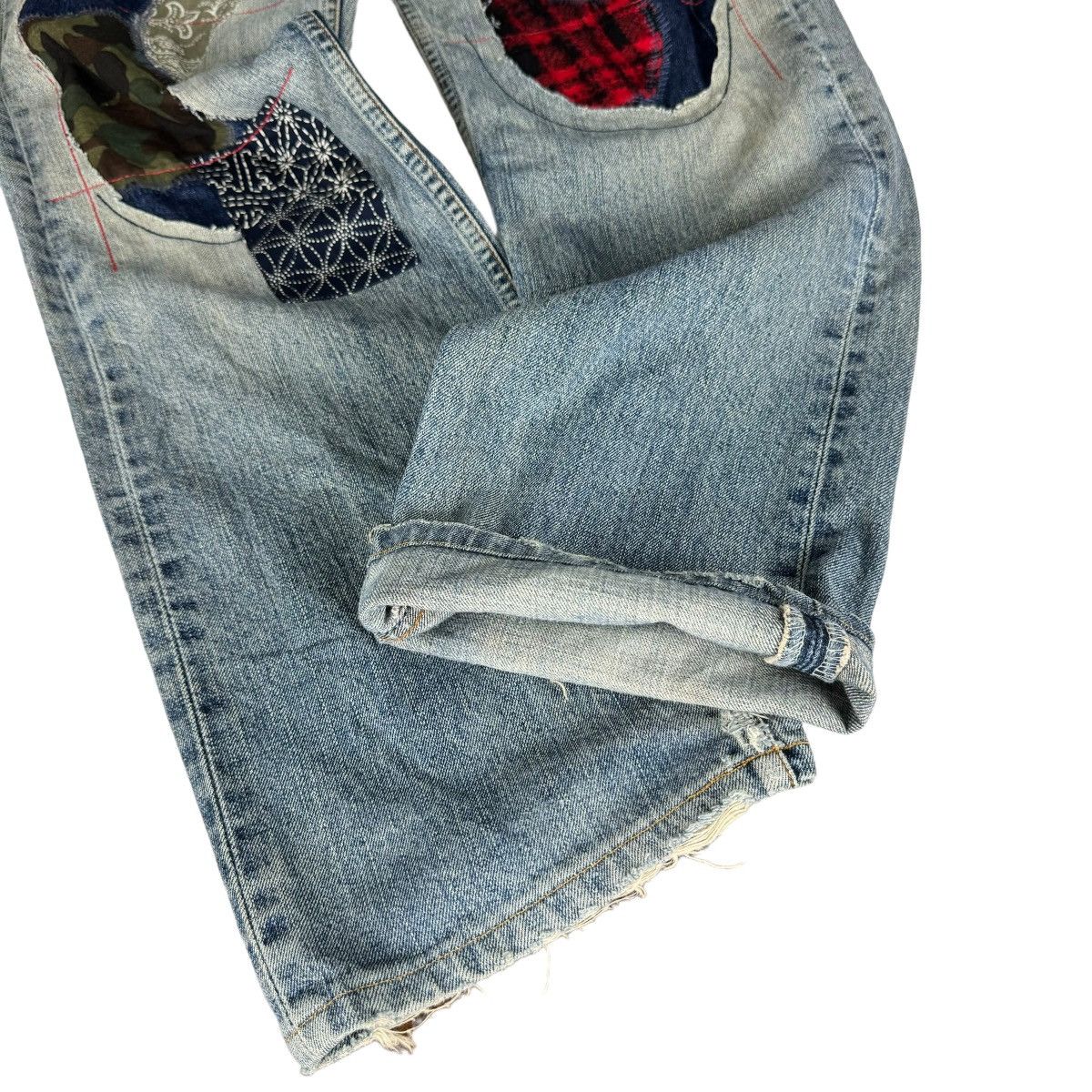 Levi's ⚡️LEVI’S 503 PATCHWORK BORO DENIM JEANS PANTS Size US 30 / EU 46 - 8 Thumbnail