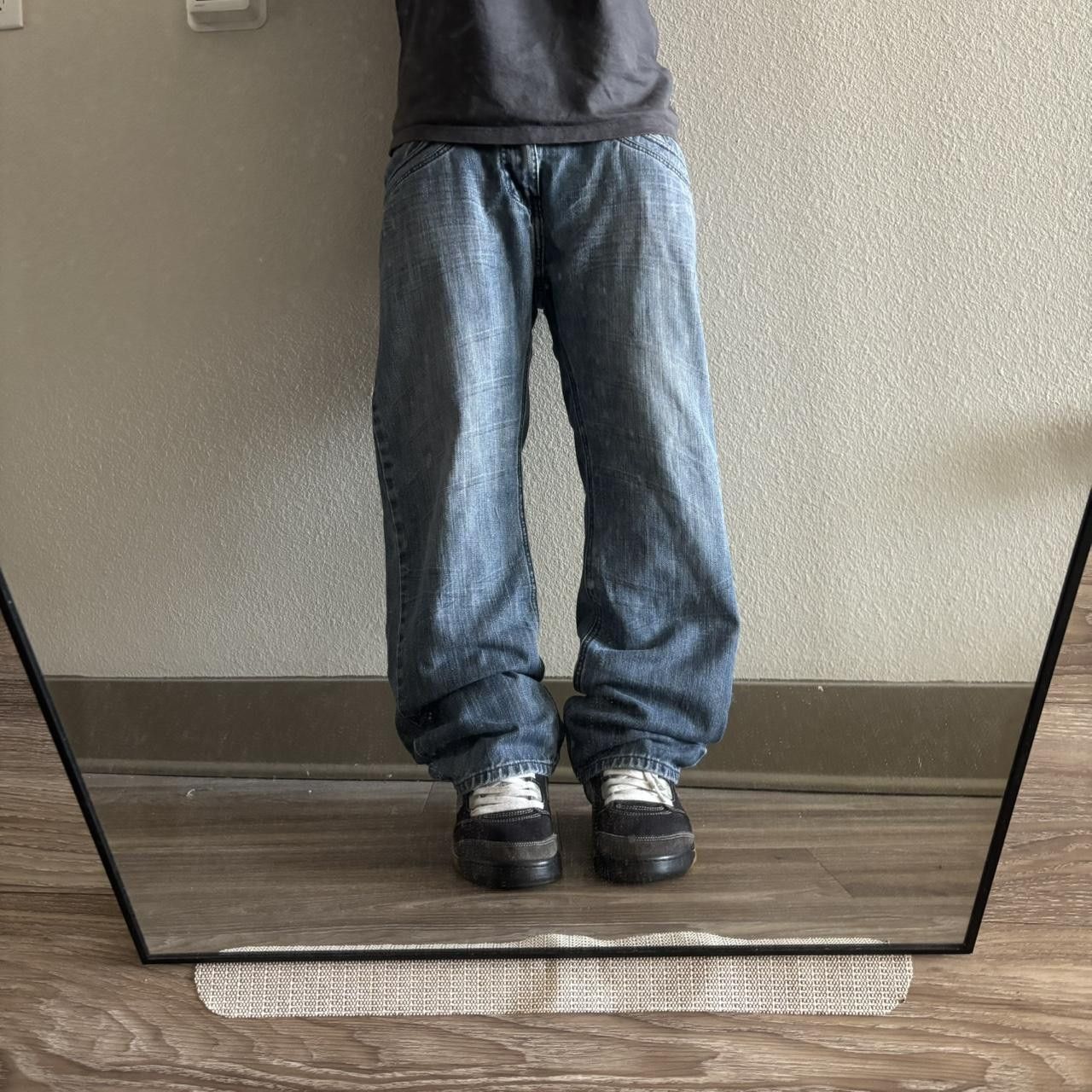 Japanese Brand Crazy Vintage Y2K/2000s Grunge Dark Wash Denim Jeans! 32x28 Size US 32 / EU 48 - 1 Thumbnail