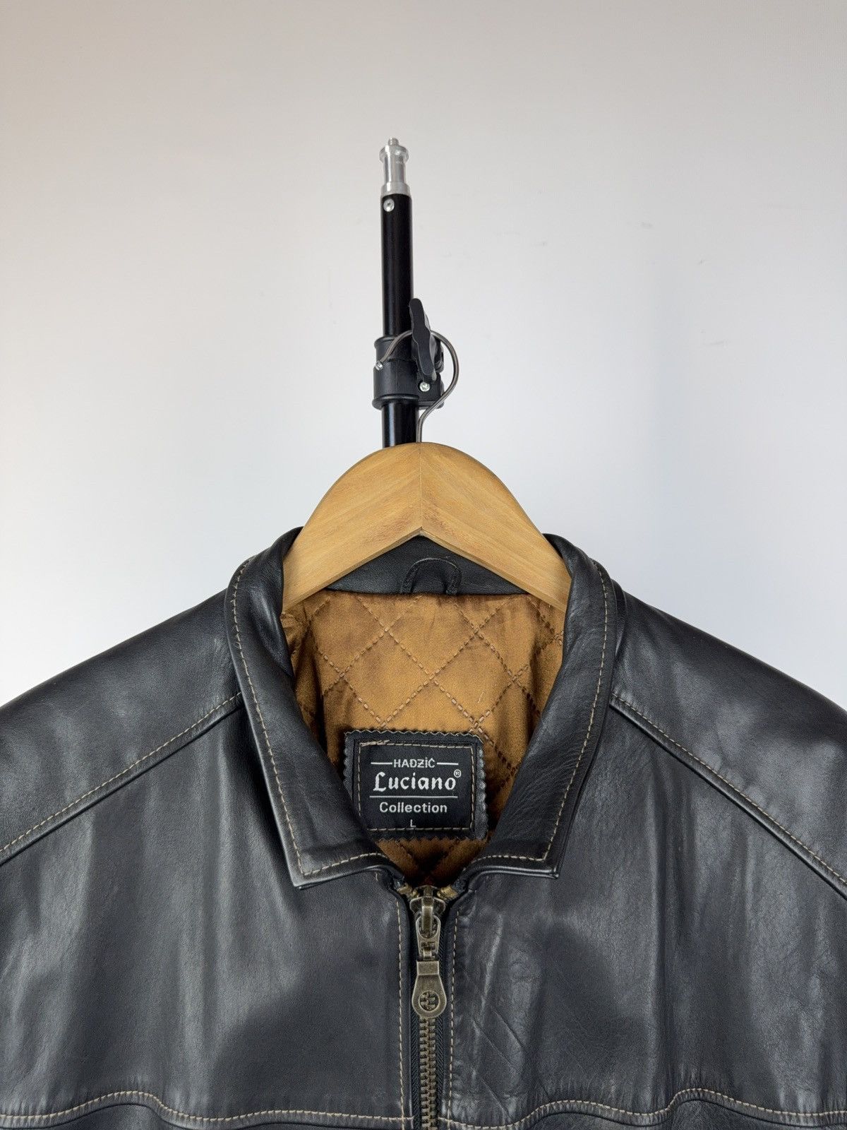 Vintage Vintage 90s Retro Luciano Biker Rock Punk Leather Jacket Size US L / EU 52-54 / 3 - 3 Thumbnail