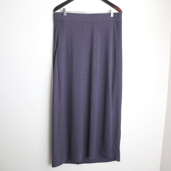 Torrid Torrid Maxi Super Soft Rib Column Periscope Skirt Size 1 Size 35" - 1 Thumbnail