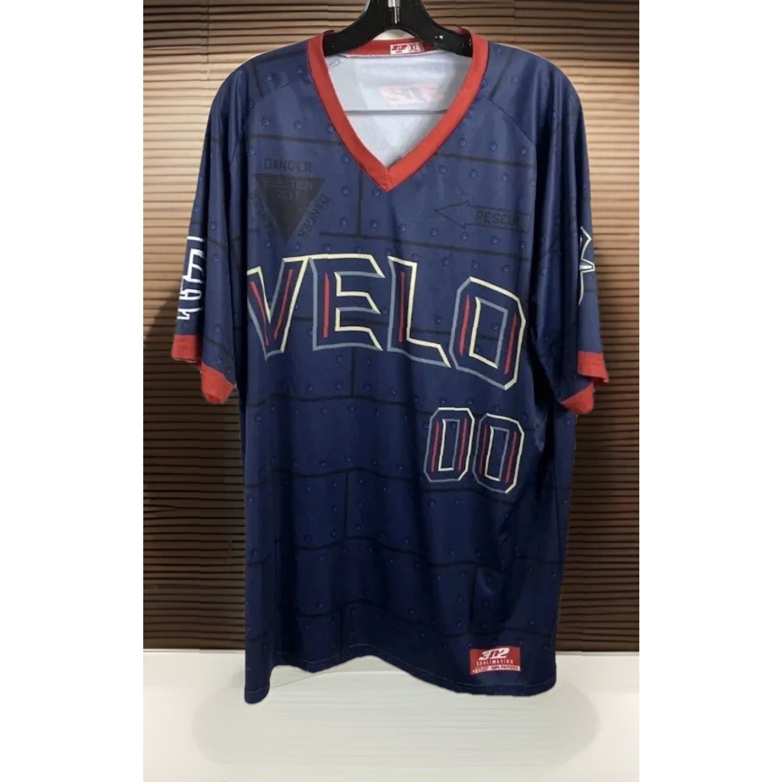 Vintage Mens 3N2 Velo Clube S20 Brazilian League Navy V-Neck Soccer Jersey XL Men Size US XL / EU 56 / 4 - 2 Thumbnail