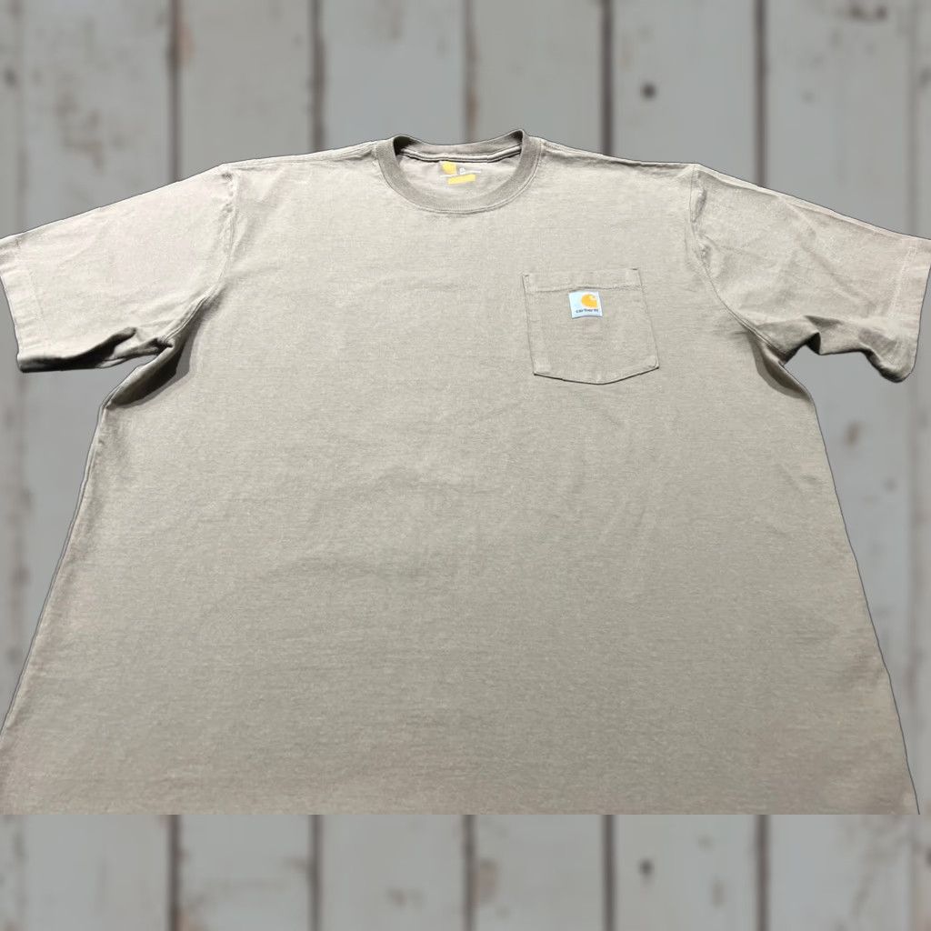 Carhartt Carhartt T-Shirt Shirt Short Sleeve Men XL Beige Pocket Loose Fit Size US XL / EU 56 / 4 - 1 Thumbnail