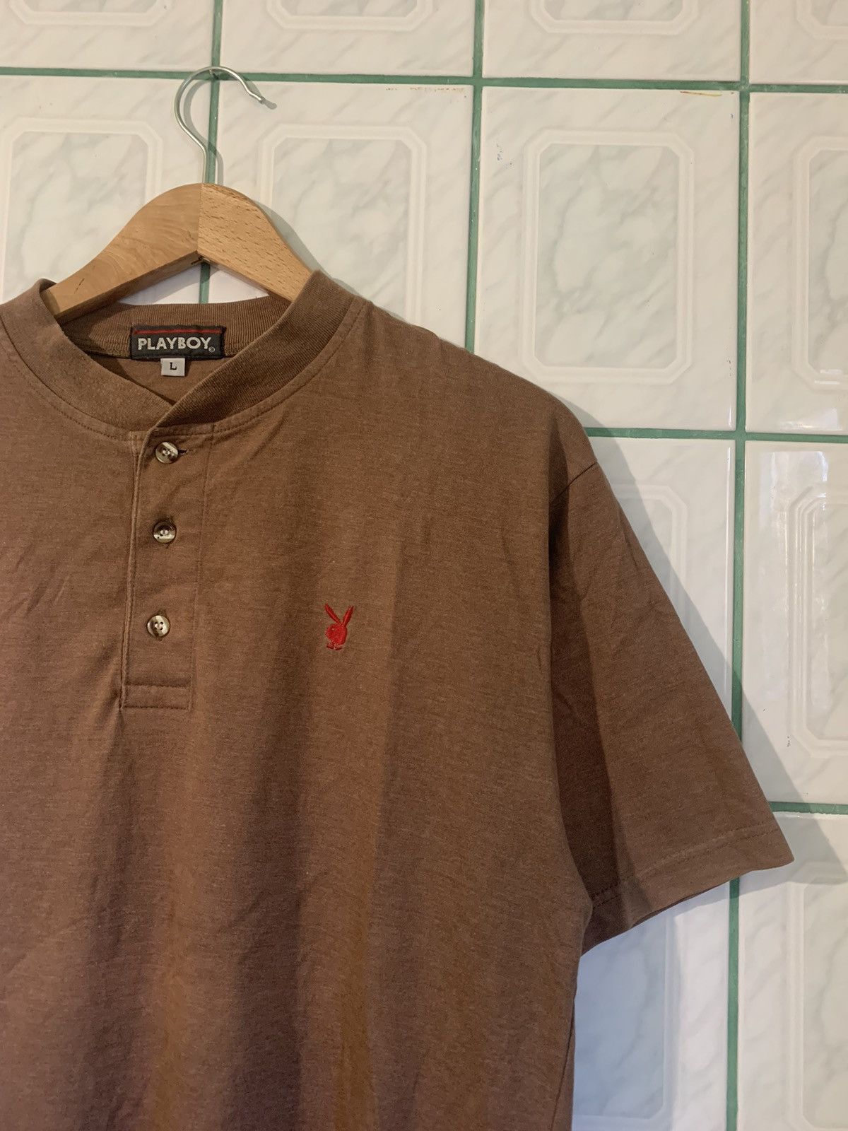 Japanese Brand × Vintage Vintage Playboy Tee Brown Size US L / EU 52-54 / 3 - 2 Thumbnail