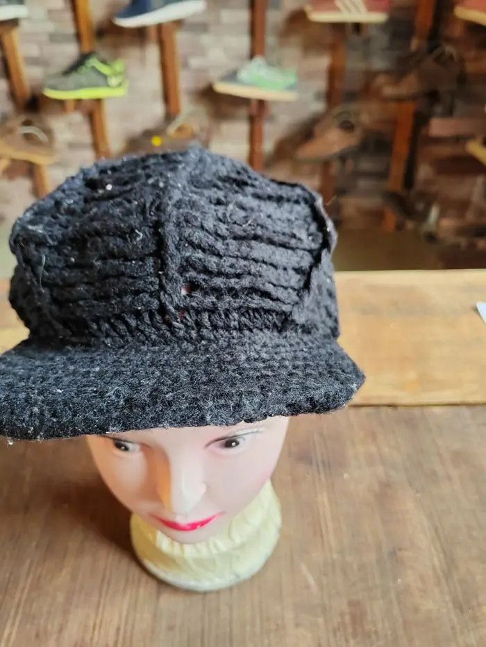 Japanese Brand Vintage Japanese Style Punk Crochet Knitted Handmade Big Hat Size ONE SIZE - 4 Thumbnail