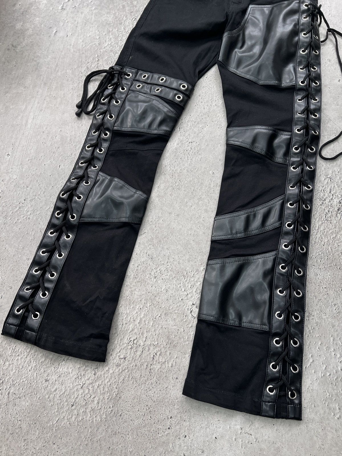 Le Grande Bleu (L.G.B.) × Tripp NYC × Vintage Vintage Tripp NYC Bondage Punk Gothic pants 3 CARTI STYLE Size US 32 / EU 48 - 2 Thumbnail