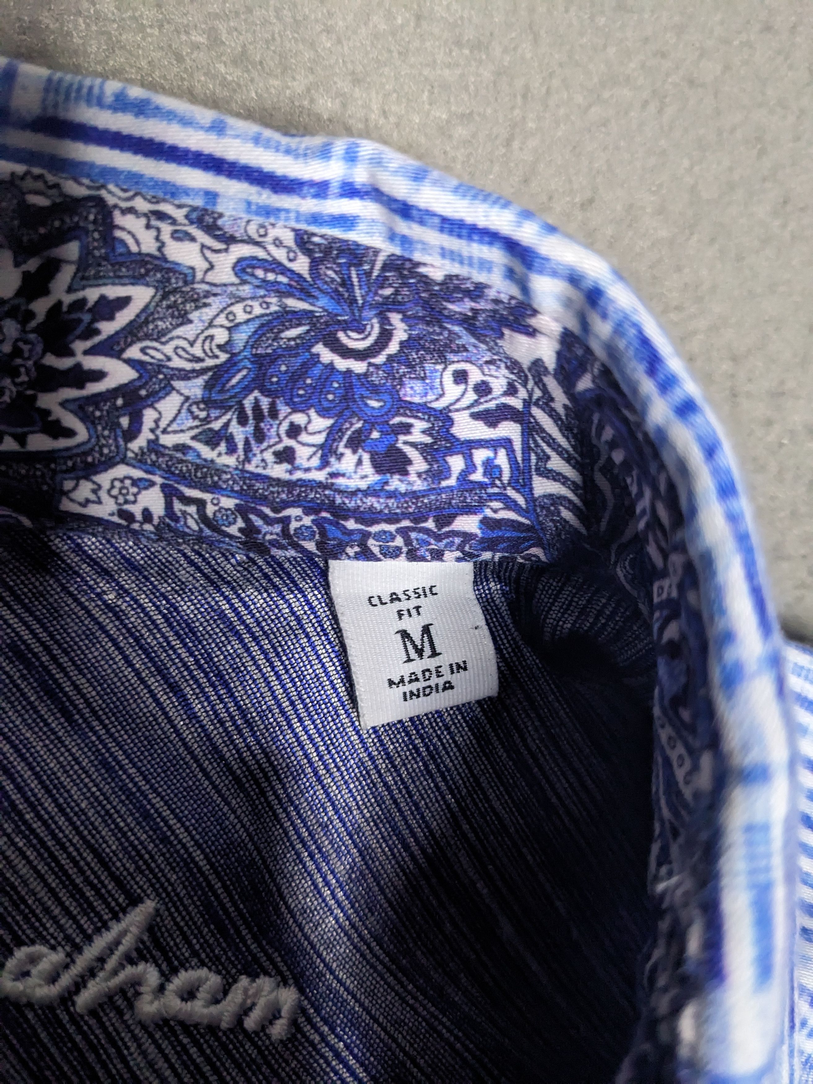 Robert Graham Robert Graham Shirt Medium Plaid Paisley Flip Cuff Button Up Size US M / EU 48-50 / 2 - 9 Thumbnail