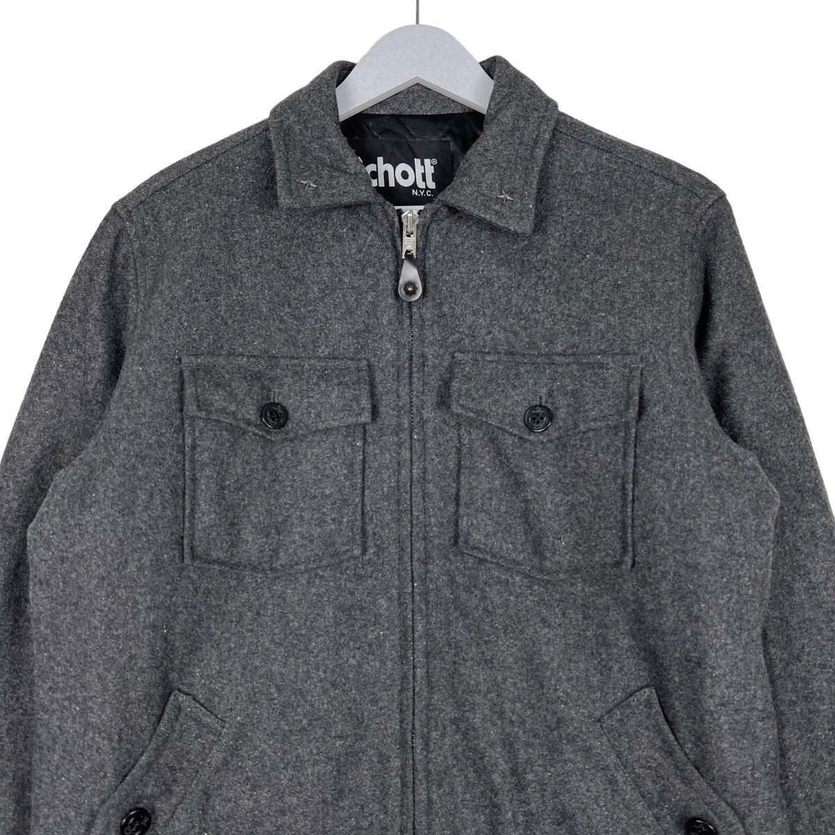 Schott 🔥 SCHOTT NYC WOOL QUILTED LINING JACKET Size US M / EU 48-50 / 2 - 4 Thumbnail