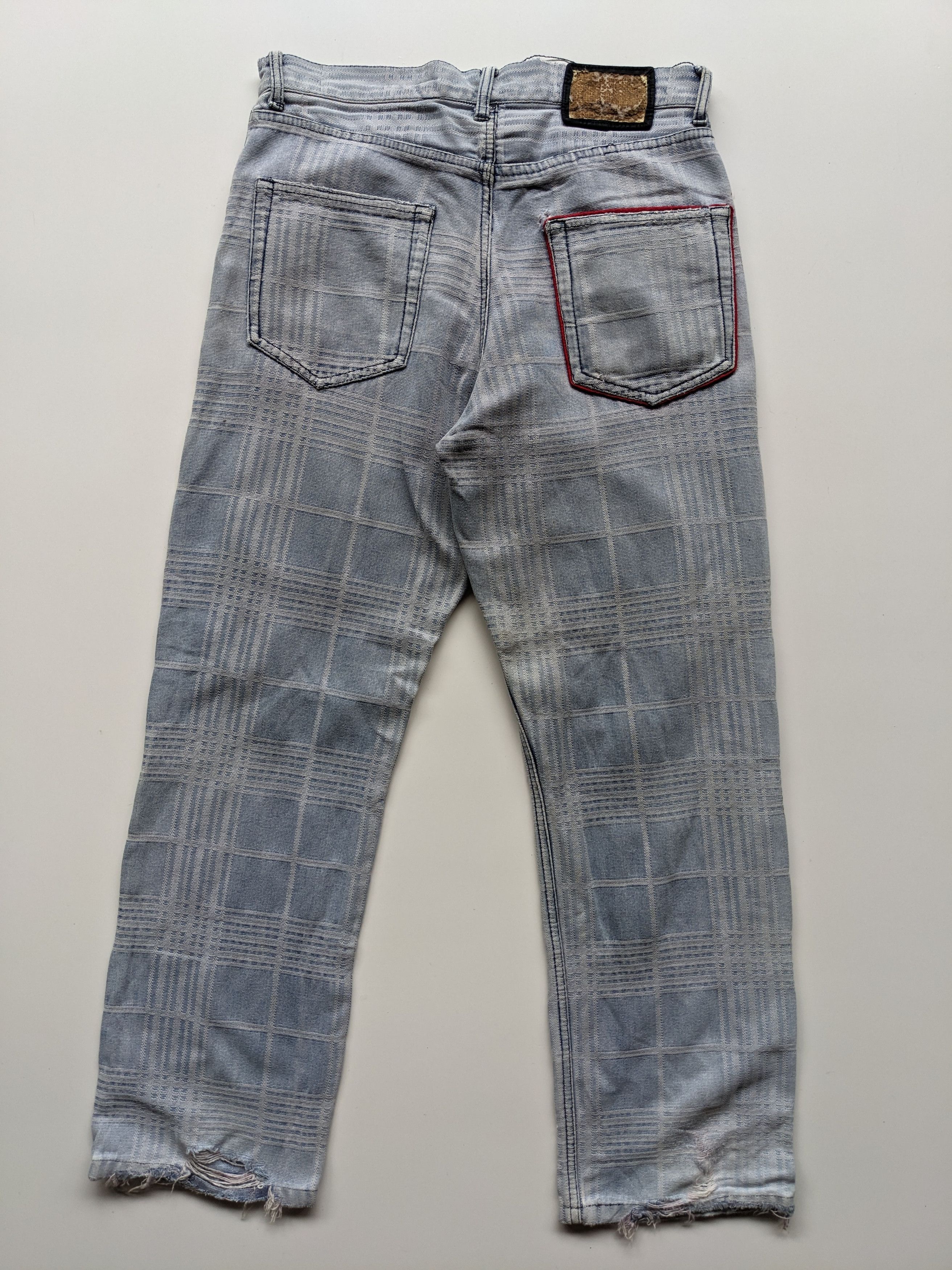 Le Grande Bleu (L.G.B.) × PPFM PPFM checked distressed jeans Size US 30 / EU 46 - 2 Thumbnail