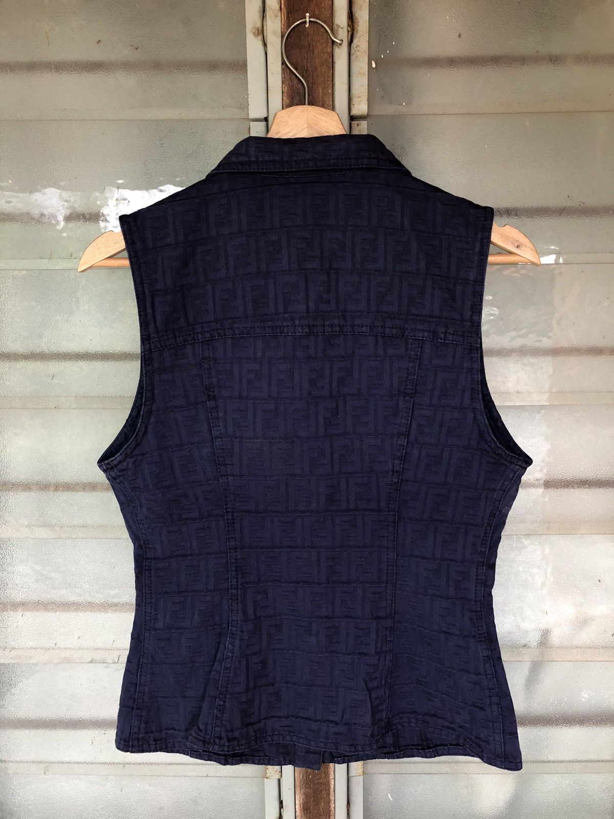 Fendi Fendi Monogram Denim Vest Size US S / EU 44-46 / 1 - 7 Thumbnail
