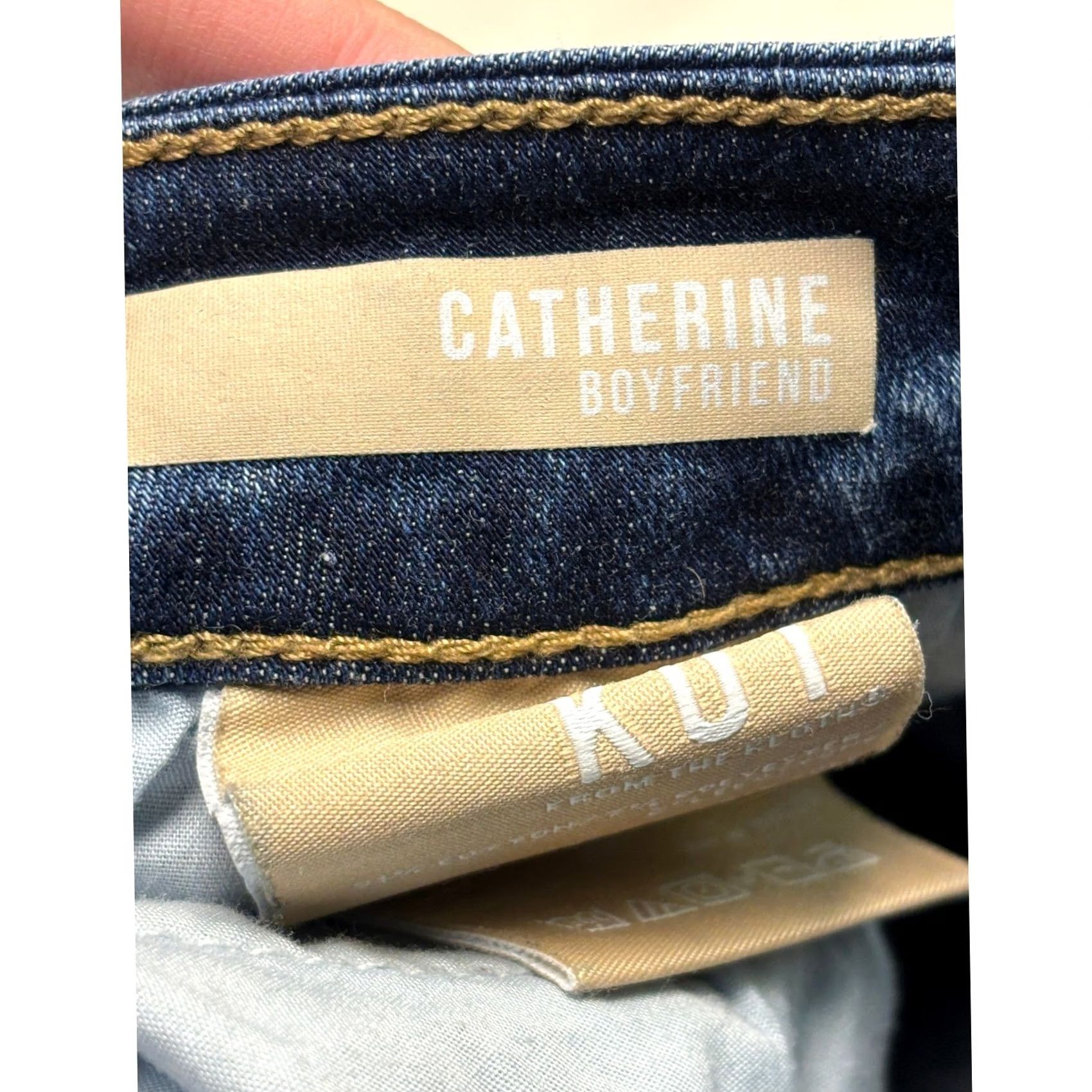 Vintage KUT From The Kloth Catherine Boyfriend Jeans Dark Wash Size 16 W38 L30 Jeans Women Size 38" / US 16 / IT 52 - 6 Thumbnail