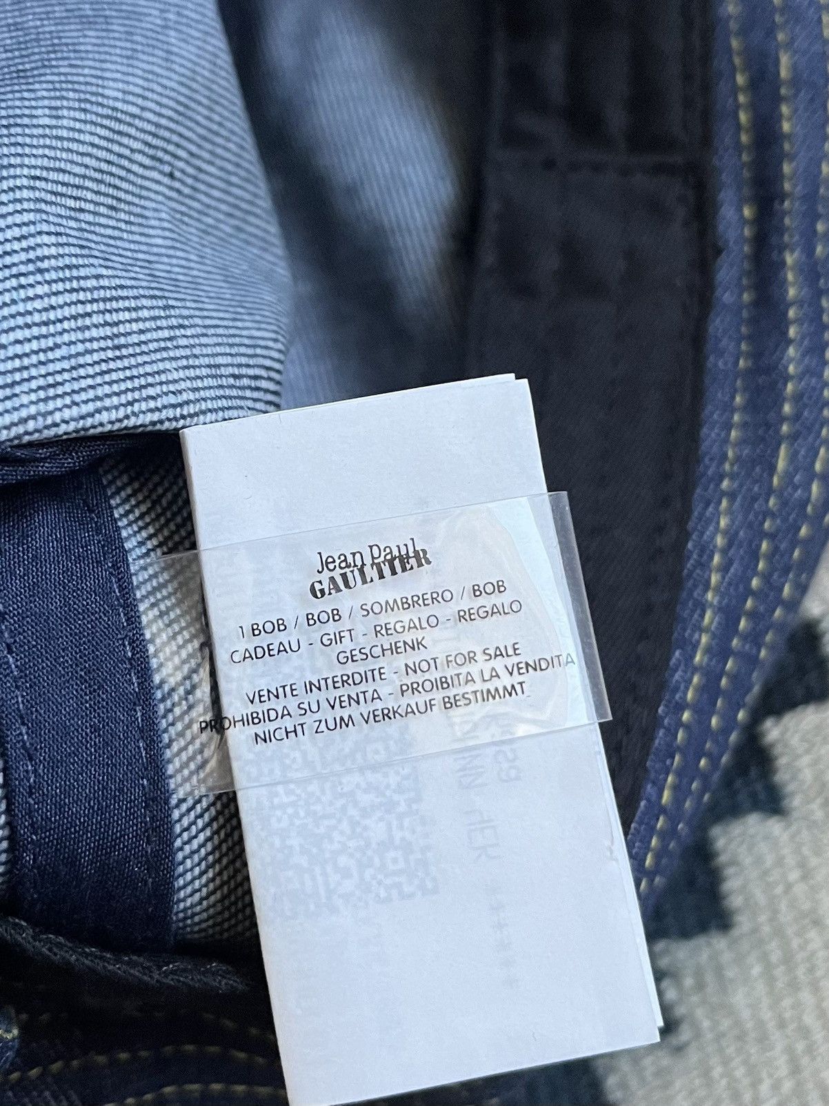 Jean Paul Gaultier Jean Paul Gaultier Pour Vous Blue Denim Bucket Hat Size ONE SIZE - 6 Thumbnail