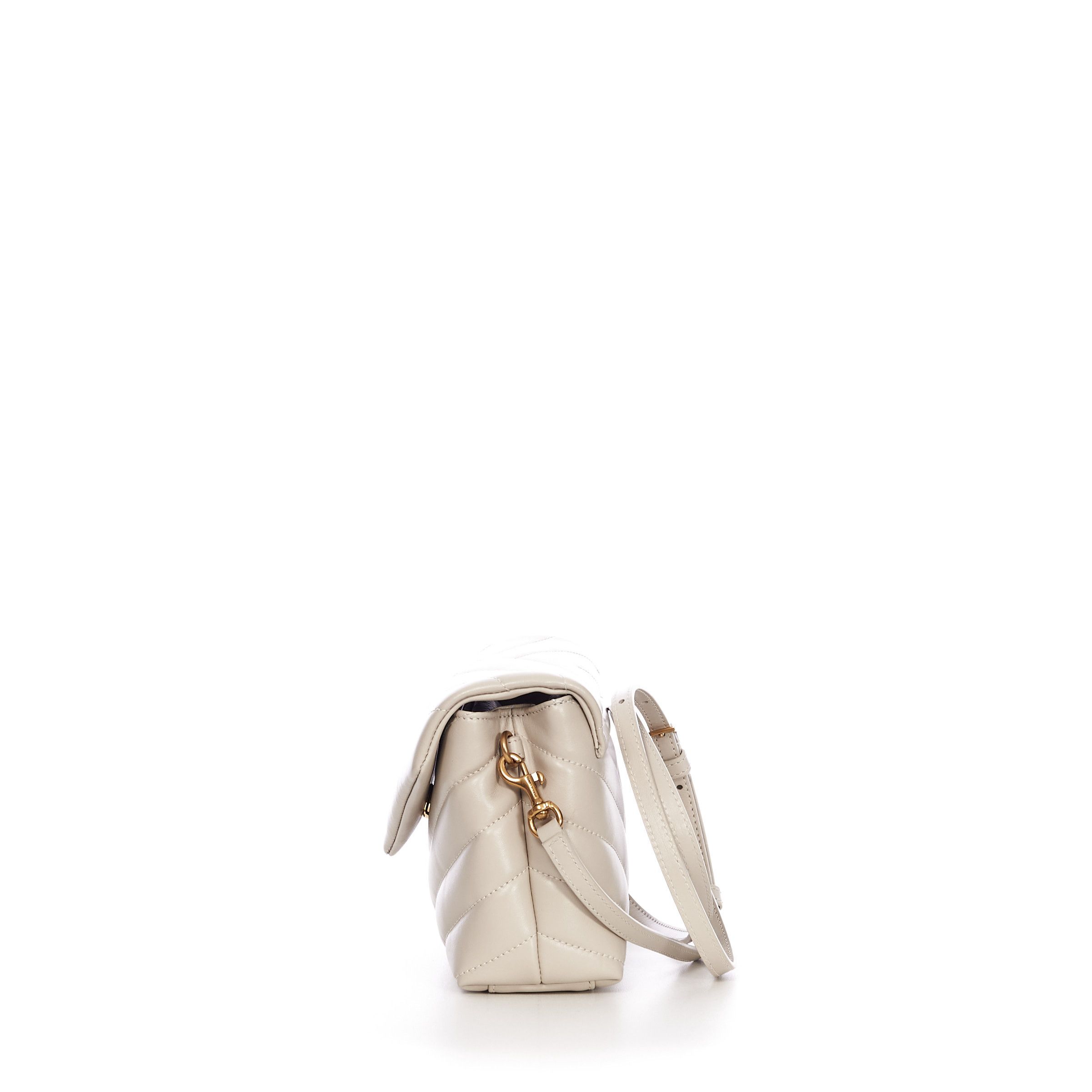 Saint Laurent Paris Loulou Toy Bag in Vintage White Y Quilted Leather Size ONE SIZE - 3 Thumbnail