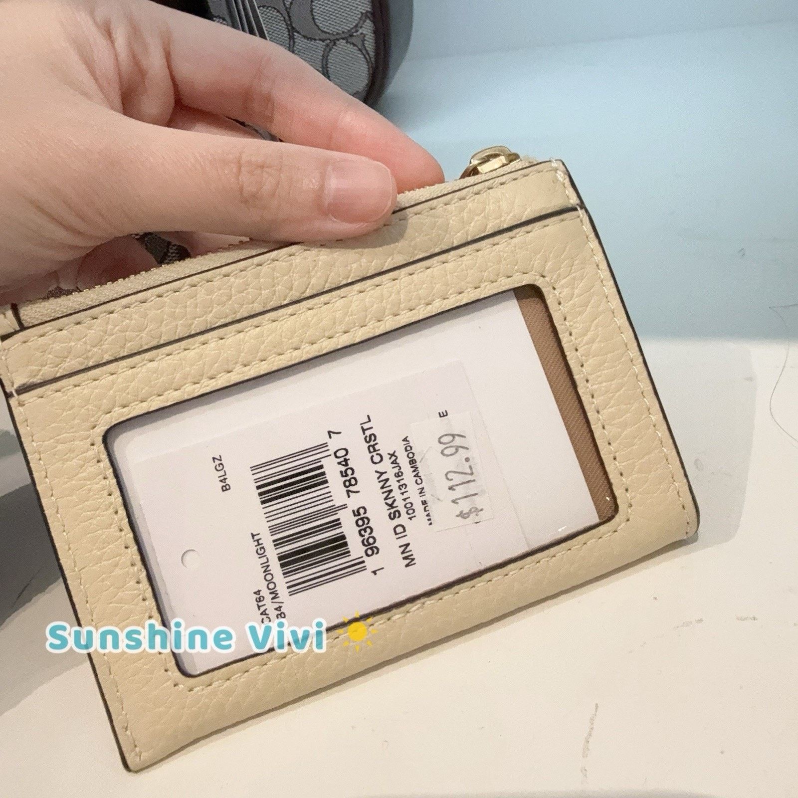 Coach NWT Coach Mini ID Card Crystal Wallet Key Moonlight CAT64 Size ONE SIZE - 3 Thumbnail
