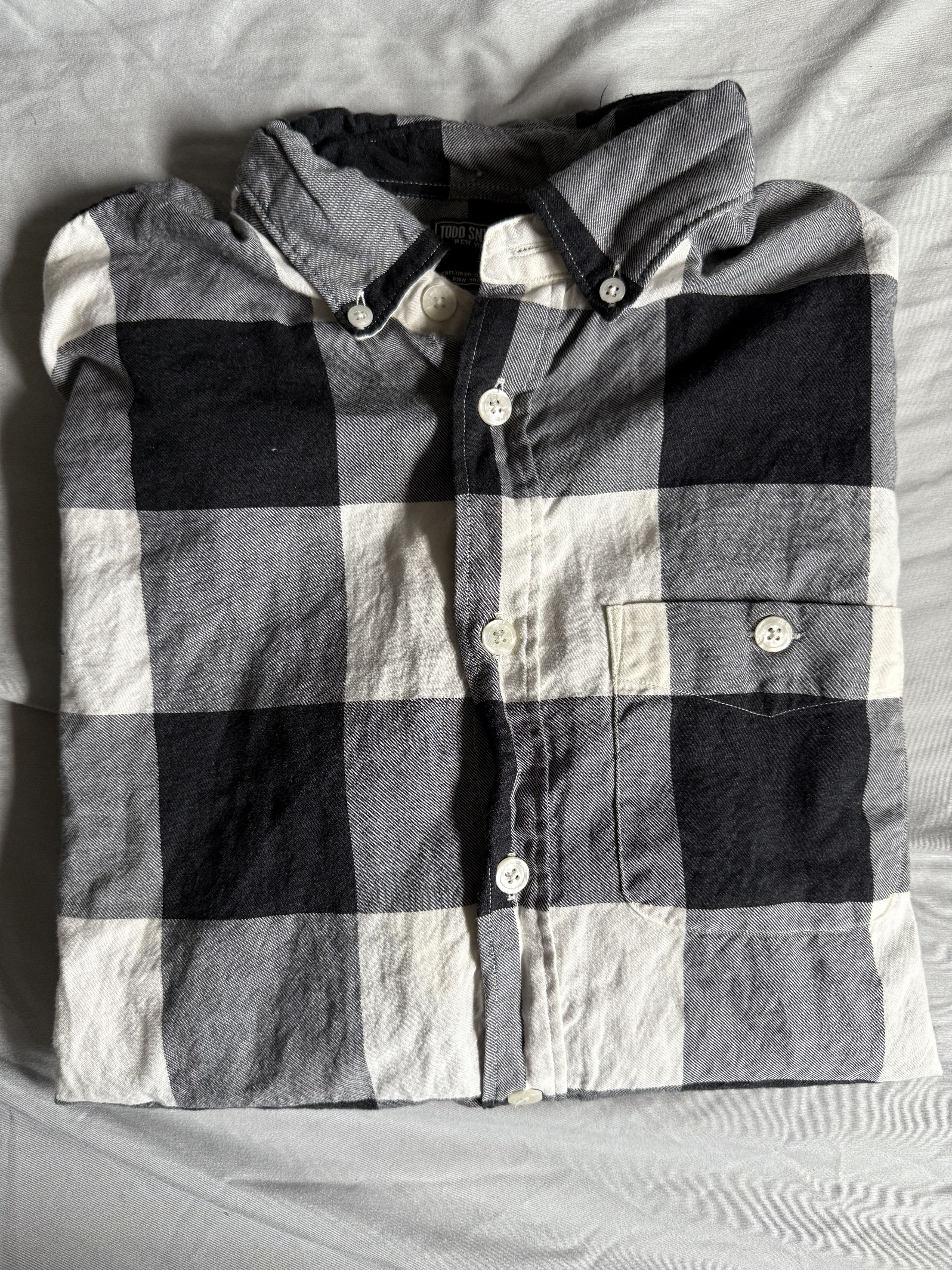 Todd Snyder Todd Snyder Men's Gingham Plaid Flannel Shirt Medium $178 Size US M / EU 48-50 / 2 - 3 Thumbnail