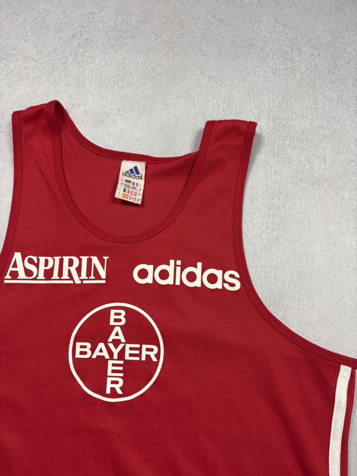 Adidas 90s Adidas TSV Bayer 04 Leverkusen Running Vintage Tank Top Size US L / EU 52-54 / 3 - 3 Thumbnail