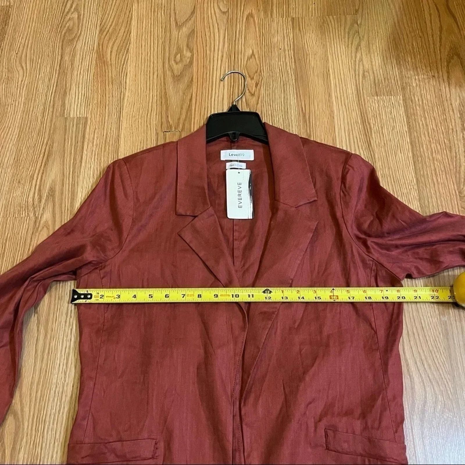 Other Level 99 Rachel Stretch Linen Tencel Blazer NWT Sz L Size L / US 10 / IT 46 - 7 Thumbnail
