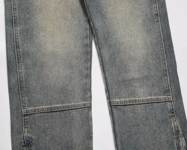 VIBE High street men's washed slim fit flared zipper jeans y2k Size US 32 / EU 48 - 6 Thumbnail