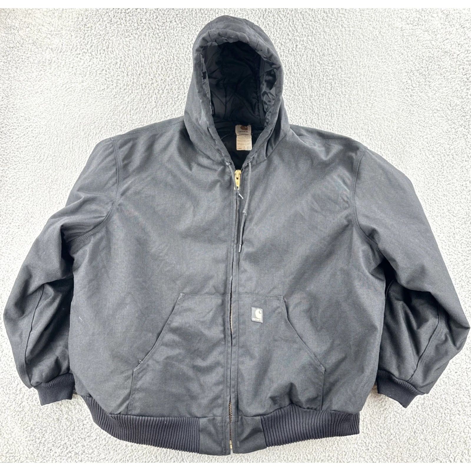 Carhartt Carhartt Jacket Mens 3XL Regular Black Zip Up Hooded Bomber Workwear J133 BLK Size US XXL / EU 58 / 5 - 2 Thumbnail