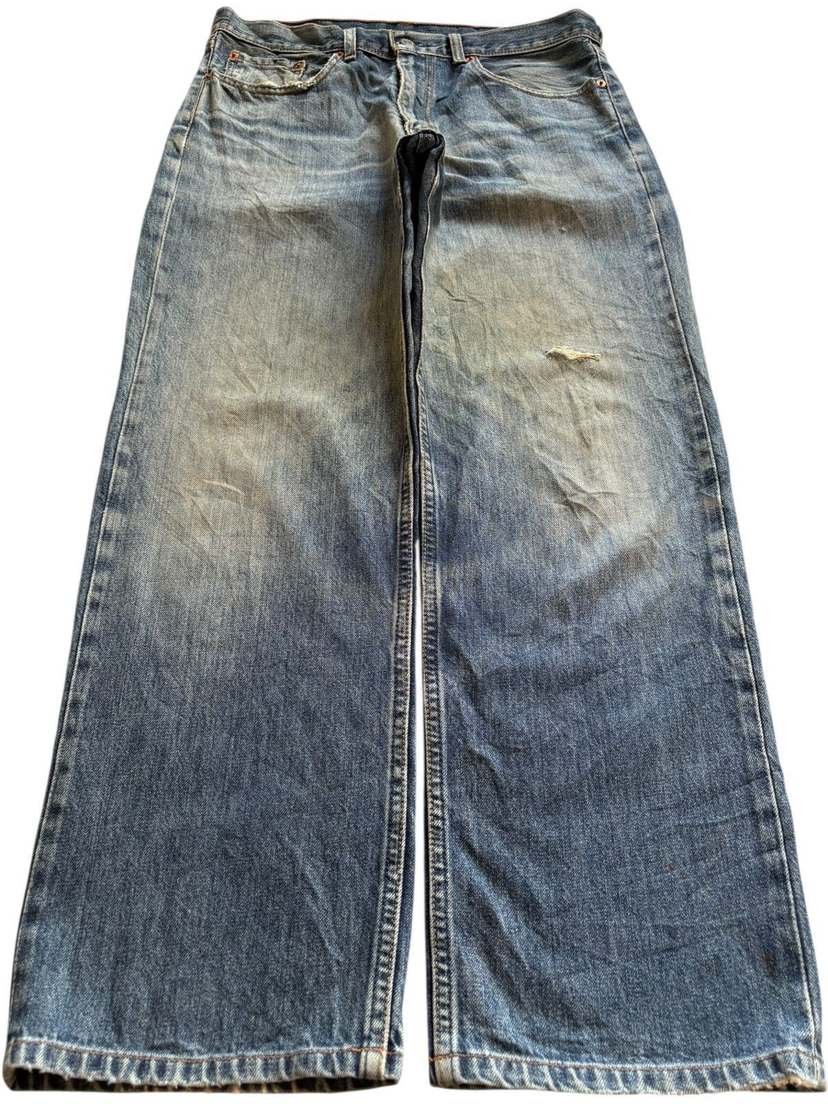Levi's × Levi's Vintage Clothing Vintage 90s Levis 598 Mud Wash Distressed Loose Baggy Jeans Size US 32 / EU 48 - 1 Thumbnail