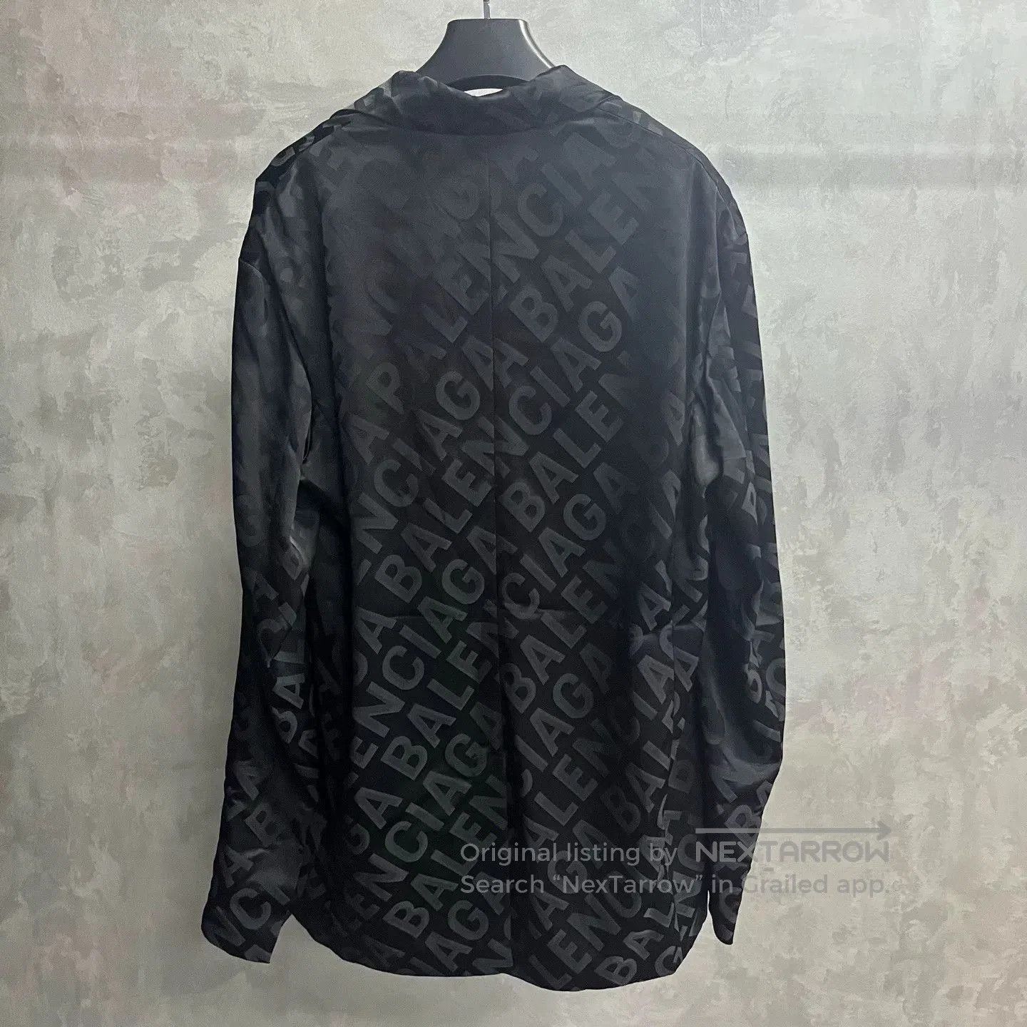 Balenciaga Balenciaga Black Logo Jacquard Loose Jacket. Size US M / EU 48-50 / 2 - 5 Thumbnail