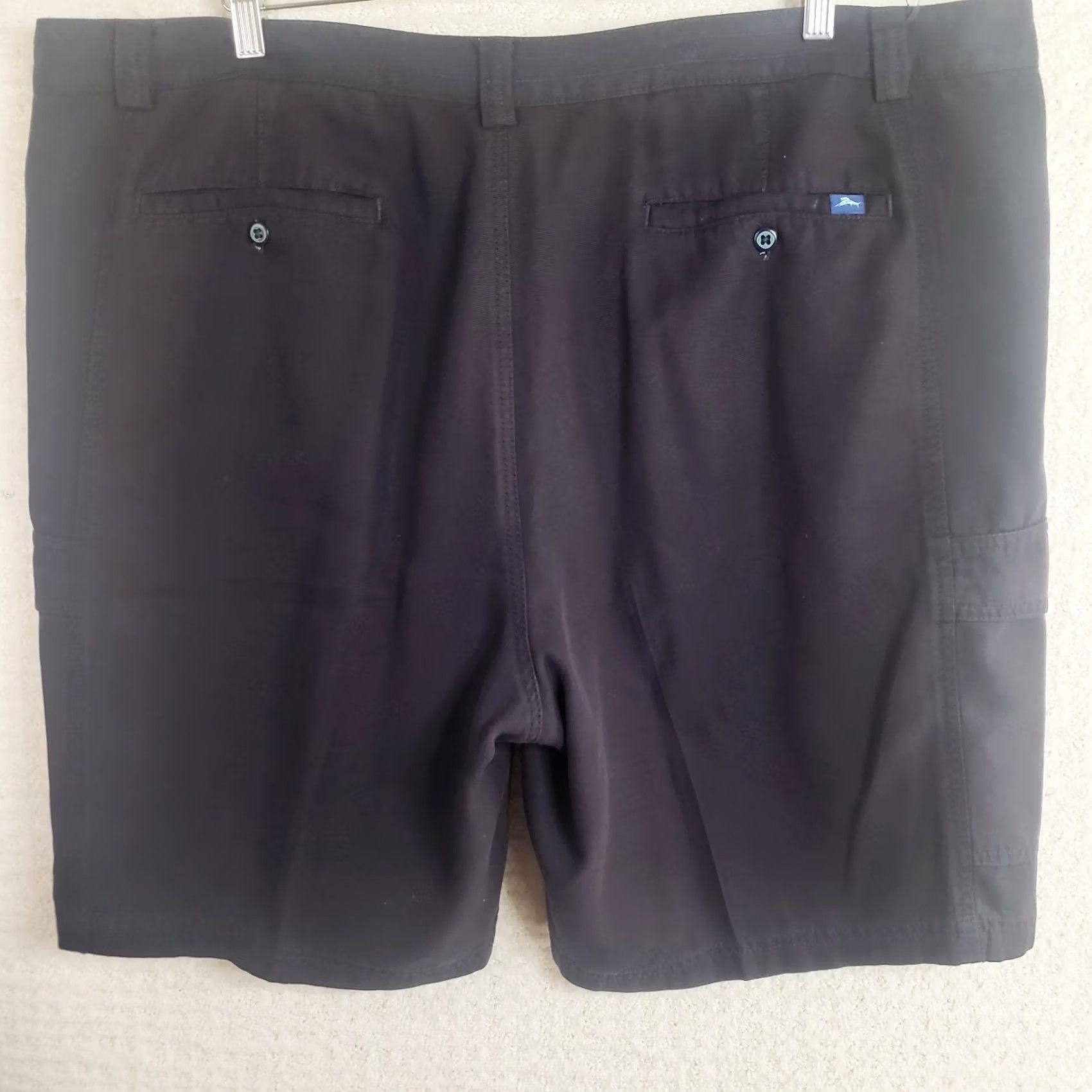Tommy Bahama Tommy Bahama Shorts Mens 44 Black Stretch Chino Casual Flat Front 10in Inseam Canvas Pocket Pockets Regular Classic Mens Size US 44 / EU 60 - 6 Thumbnail