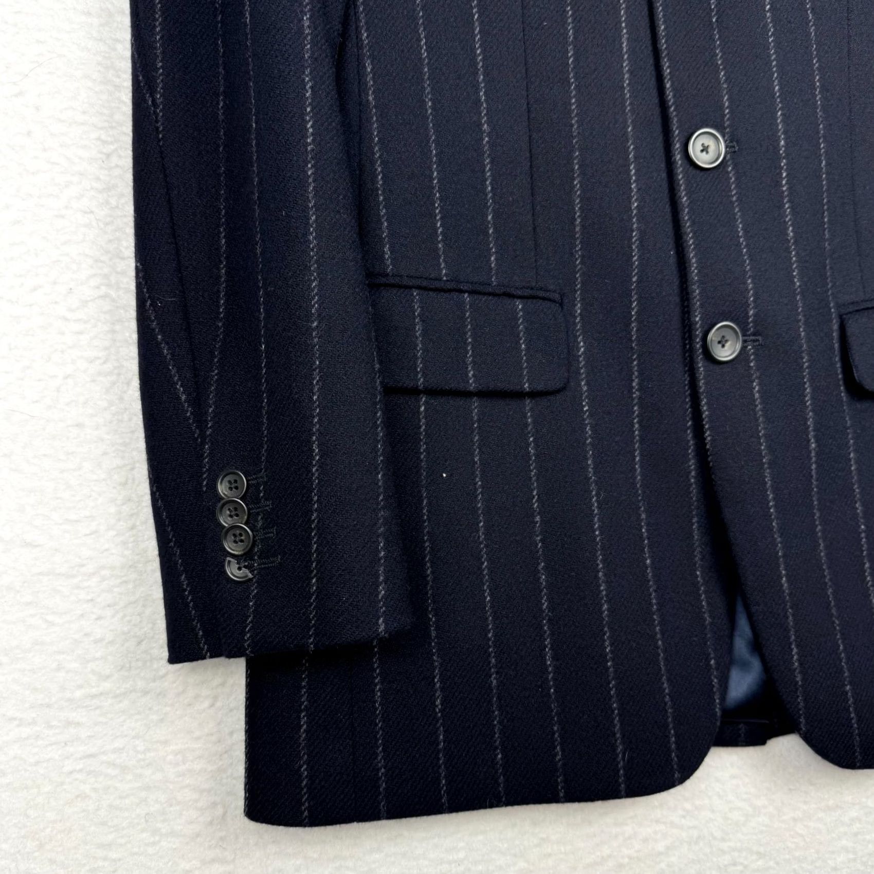 Banana Republic Banana Republic Mens Blazer Navy Blue Wool 36R 2 Piece Notch Lapel Slim Fit Coat Jacket/Coat Size 36R - 3 Thumbnail