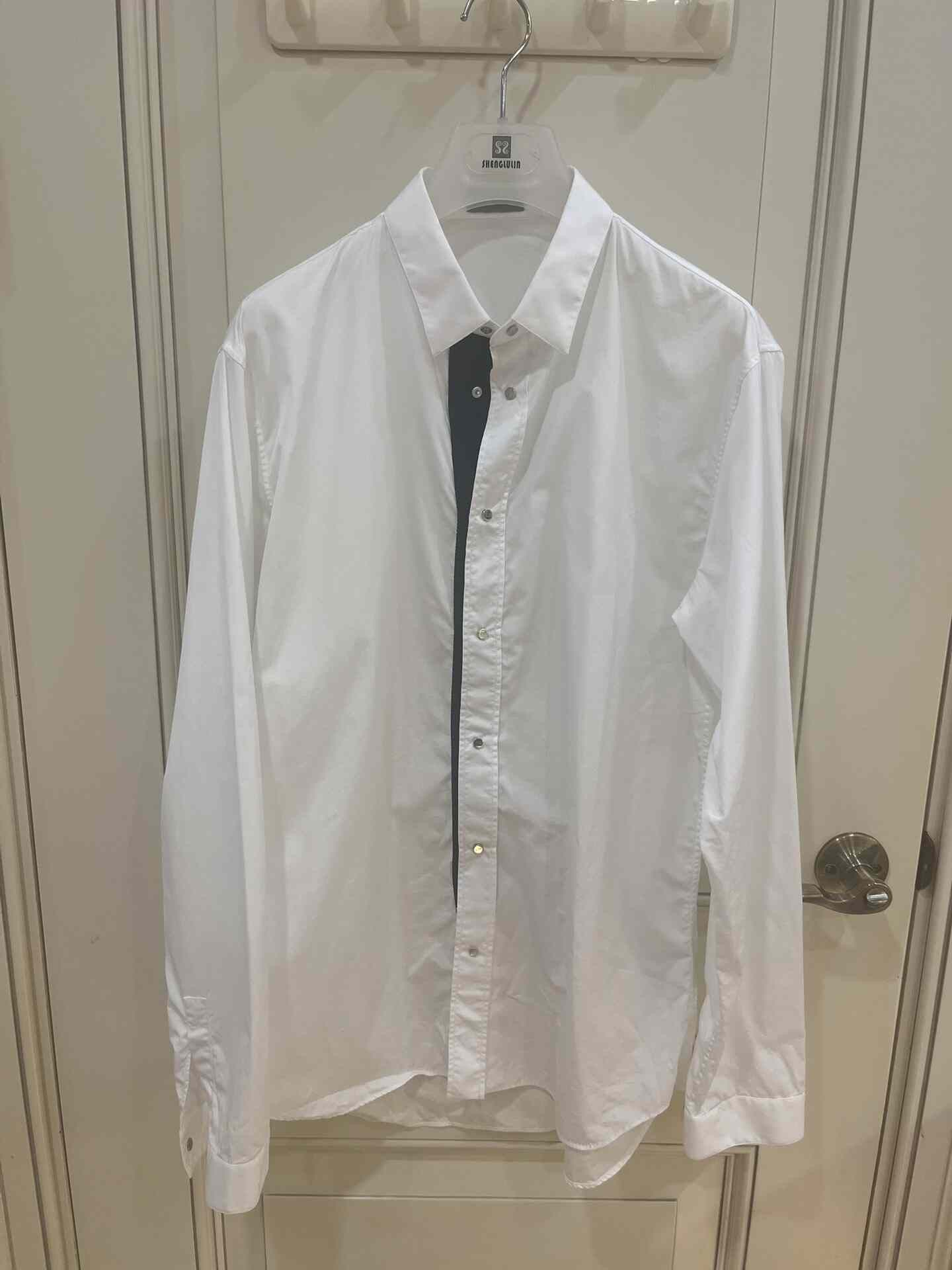 Dior Dior White Metal Button Shirt Size US M / EU 48-50 / 2 - 1 Thumbnail