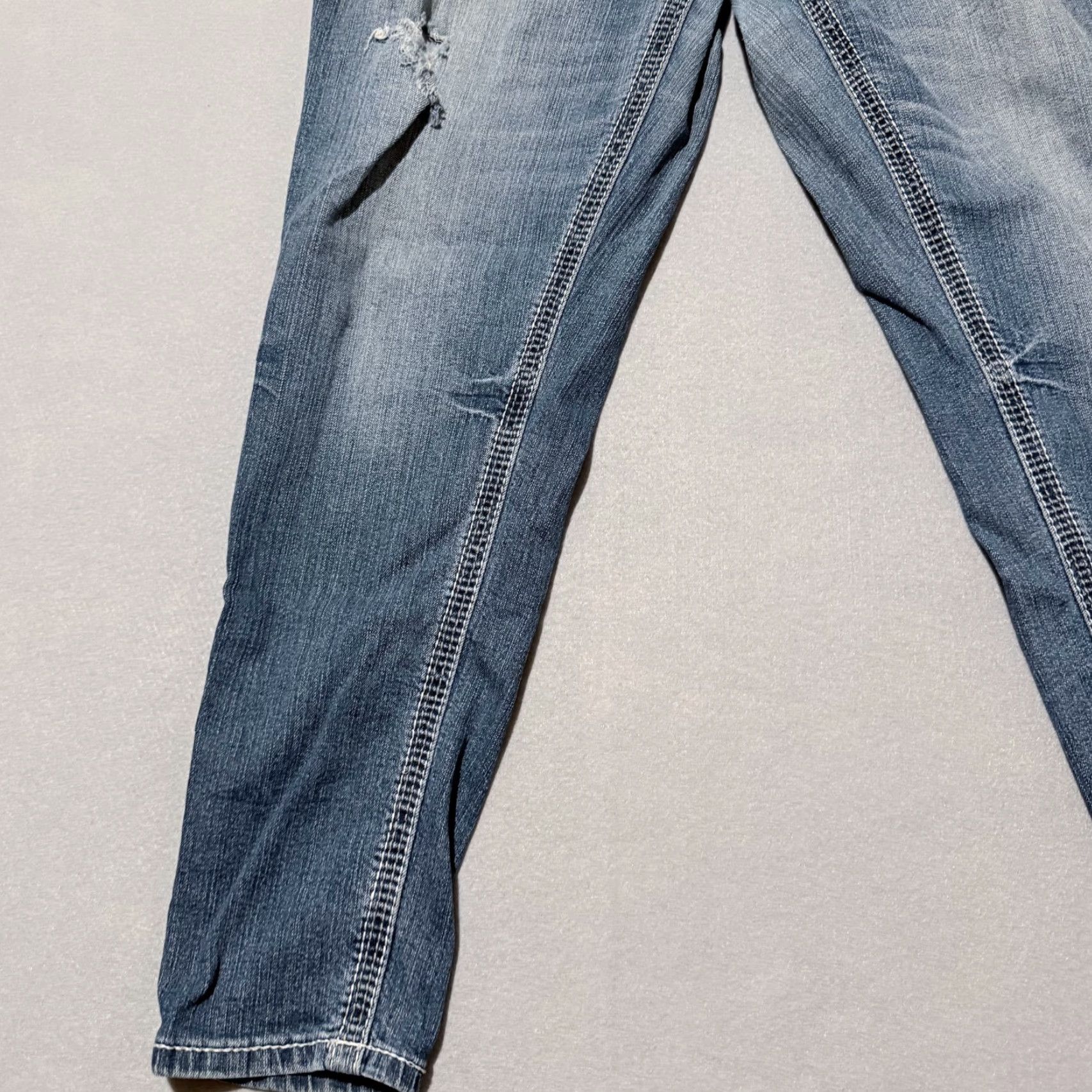 Denime Amethyst Women's Jeans Blue Stretch Denim Low-Rise Distressed 14 Skinny Jeans Size 36" / US 14 / IT 50 - 5 Thumbnail
