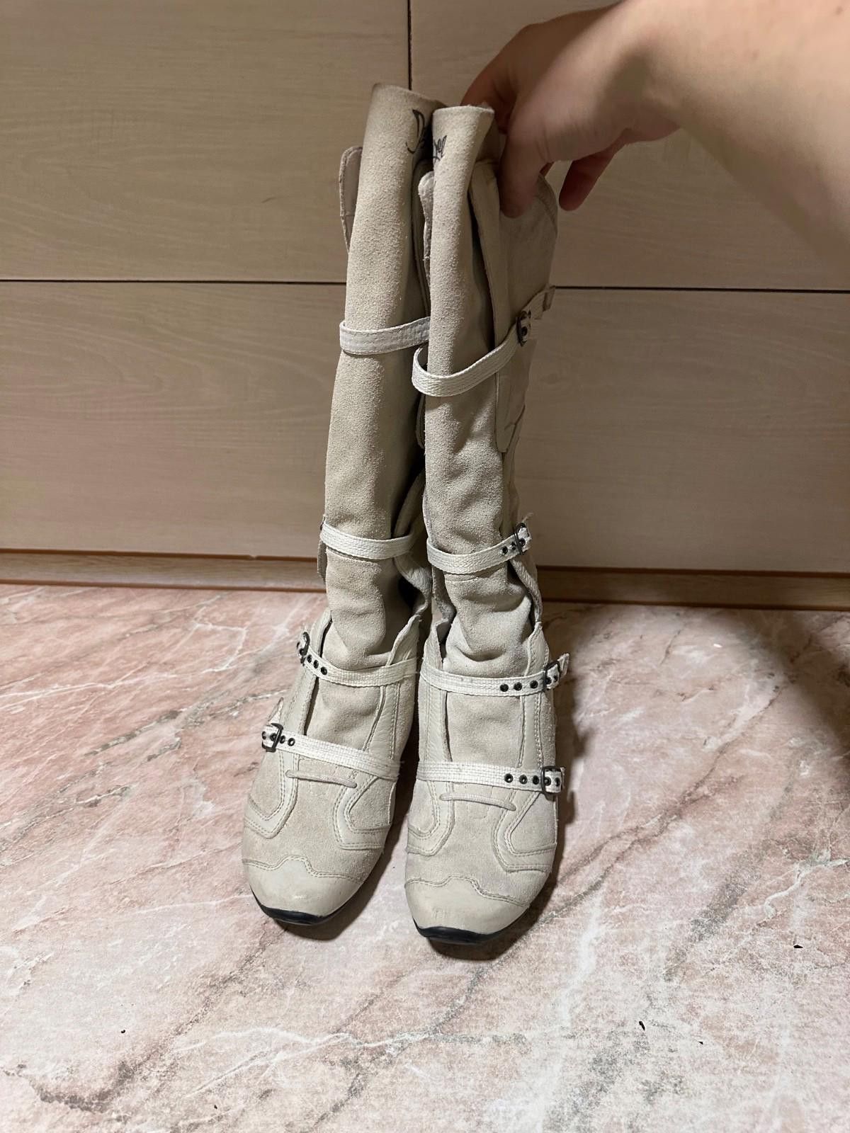 Diesel Diesel Leather Western boots Beige Sz 37 Size US 7 / IT 37 - 2 Thumbnail